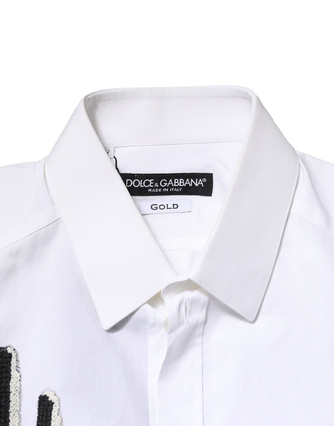 Dolce & Gabbana White GOLD Embroidery Detailed Dress Shirt - RIMODA