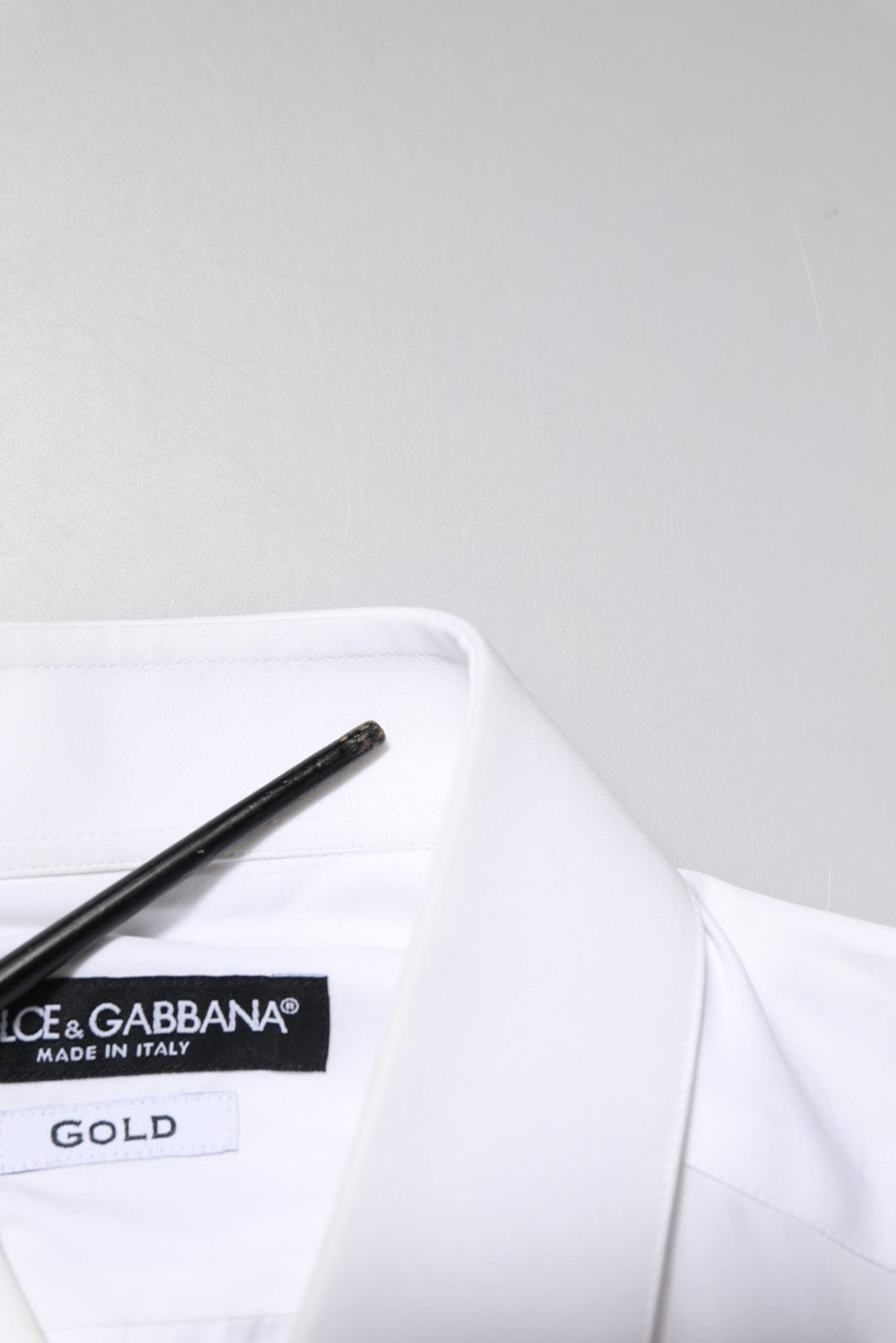 Dolce & Gabbana White GOLD Embroidery Detailed Dress Shirt - RIMODA