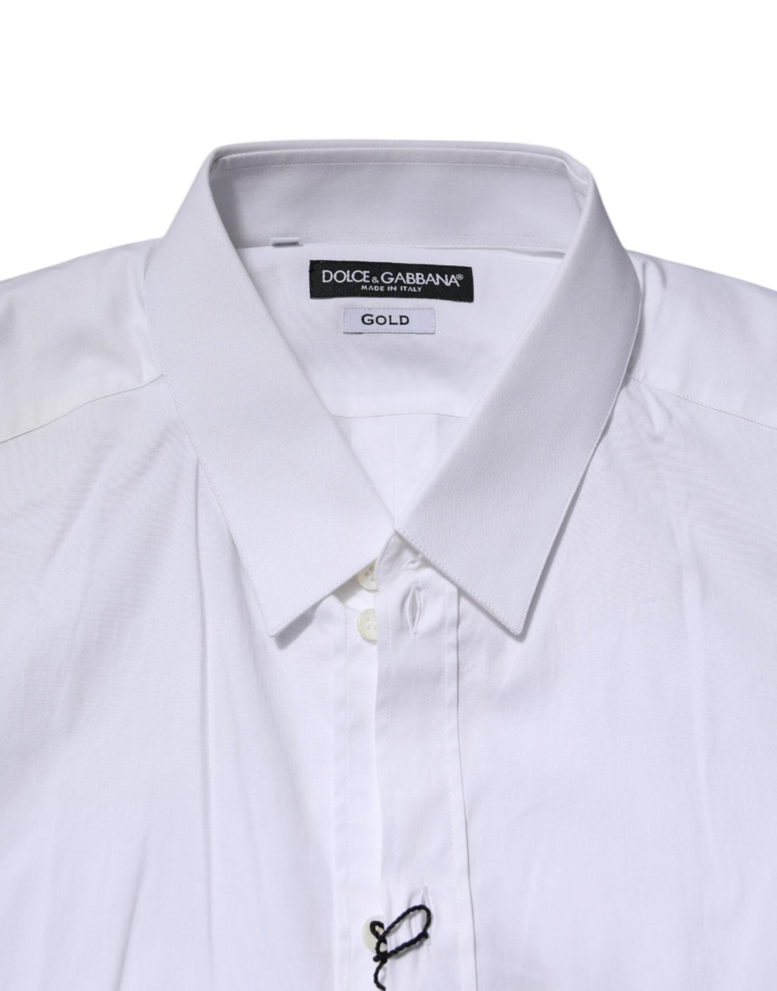Dolce & Gabbana White GOLD Long Sleeve Dress Formal Shirt - RIMODA