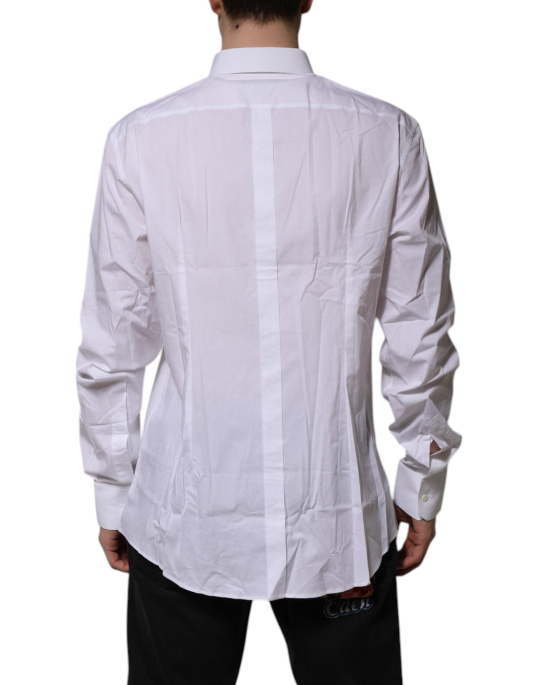 Dolce & Gabbana White GOLD Long Sleeve Dress Formal Shirt - RIMODA