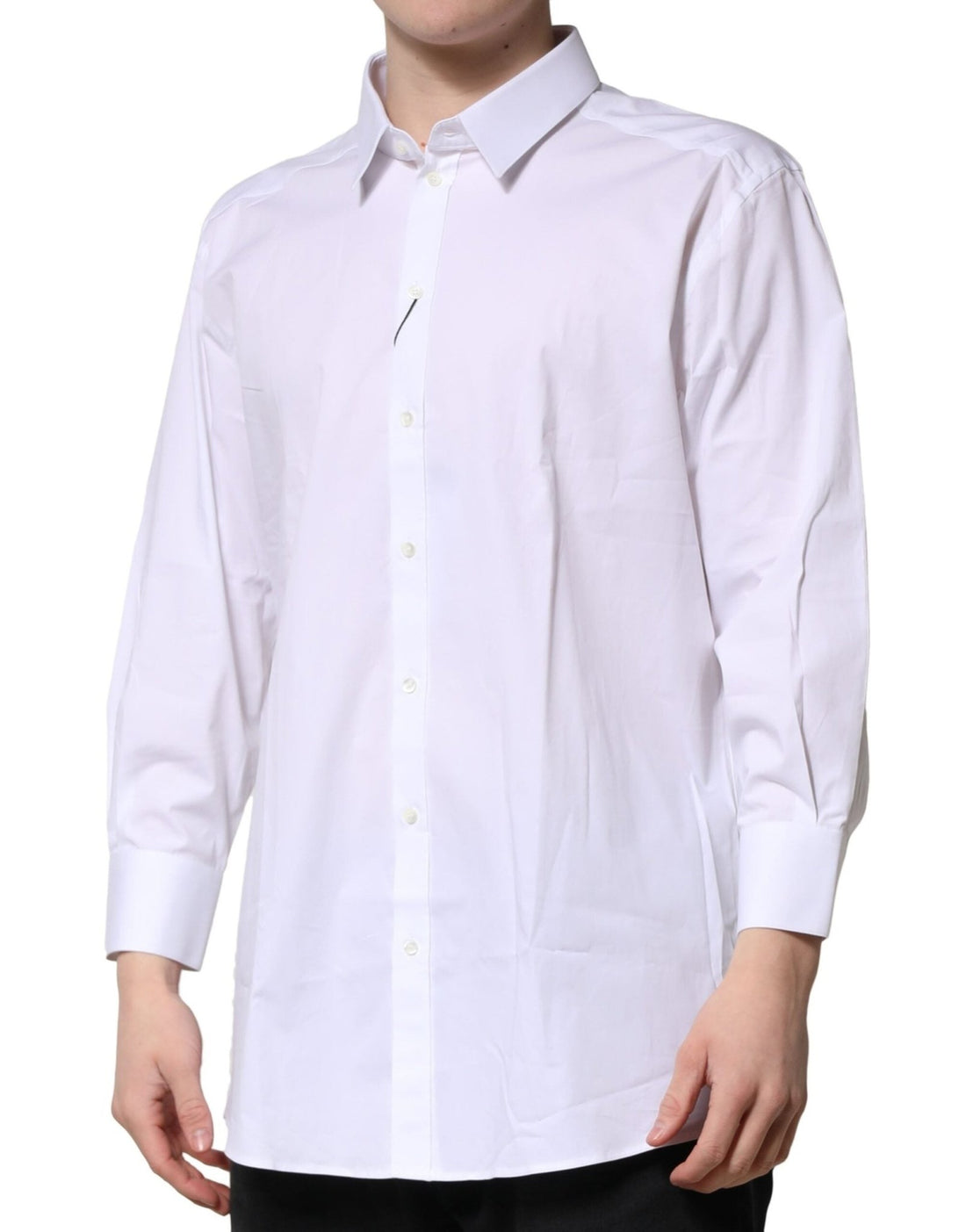 Dolce & Gabbana White GOLD Long Sleeve Dress Men Formal Shirt - RIMODA