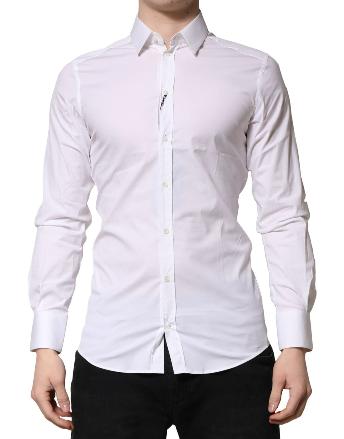 Dolce & Gabbana White GOLD Long Sleeves Dress Formal Shirt - RIMODA