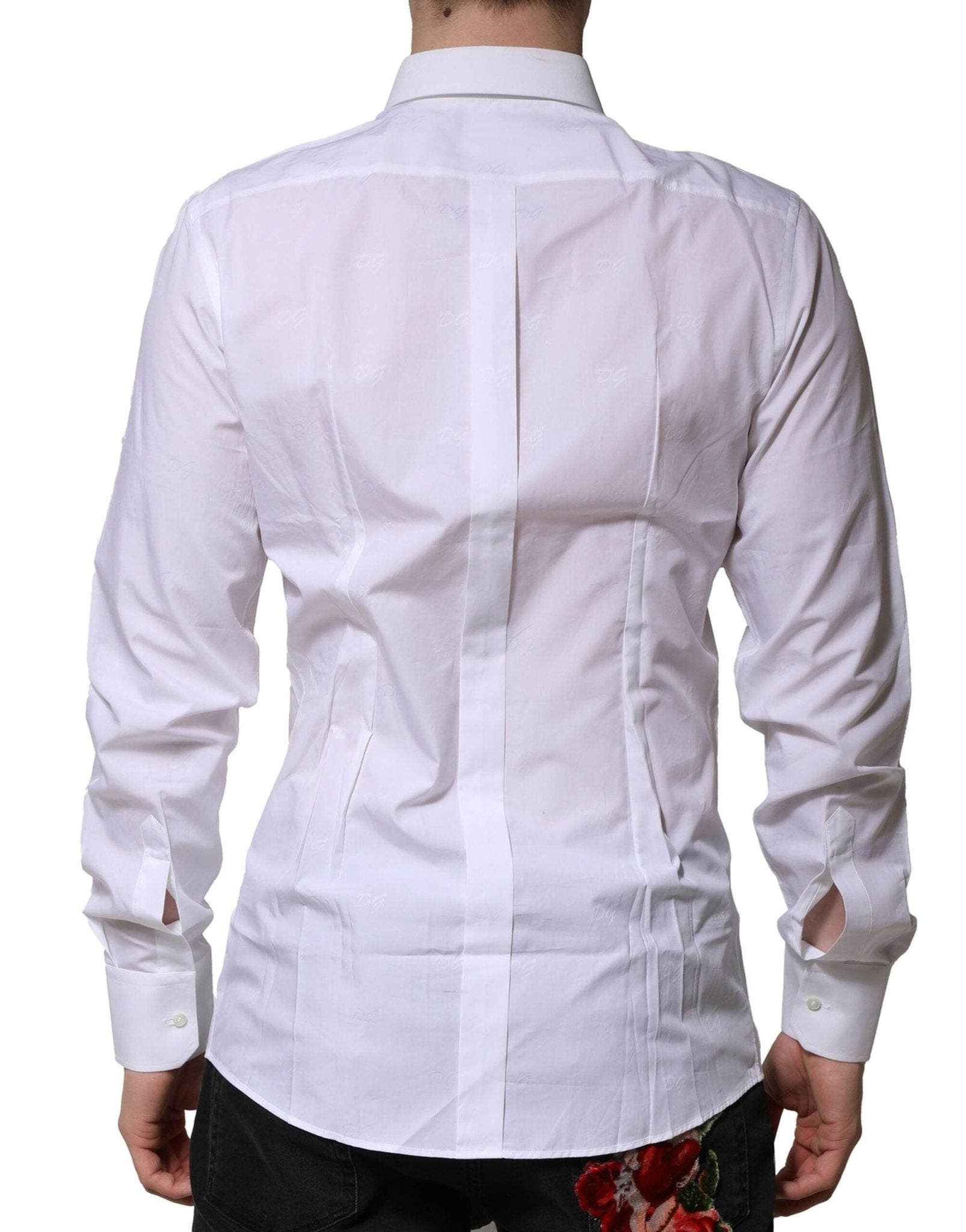 Dolce & Gabbana White GOLD Long Sleeves Dress Formal Shirt - RIMODA