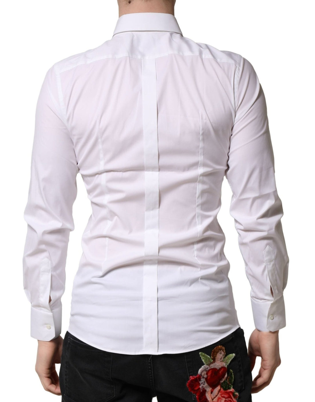Dolce & Gabbana White GOLD Long Sleeves Dress Formal Shirt - RIMODA