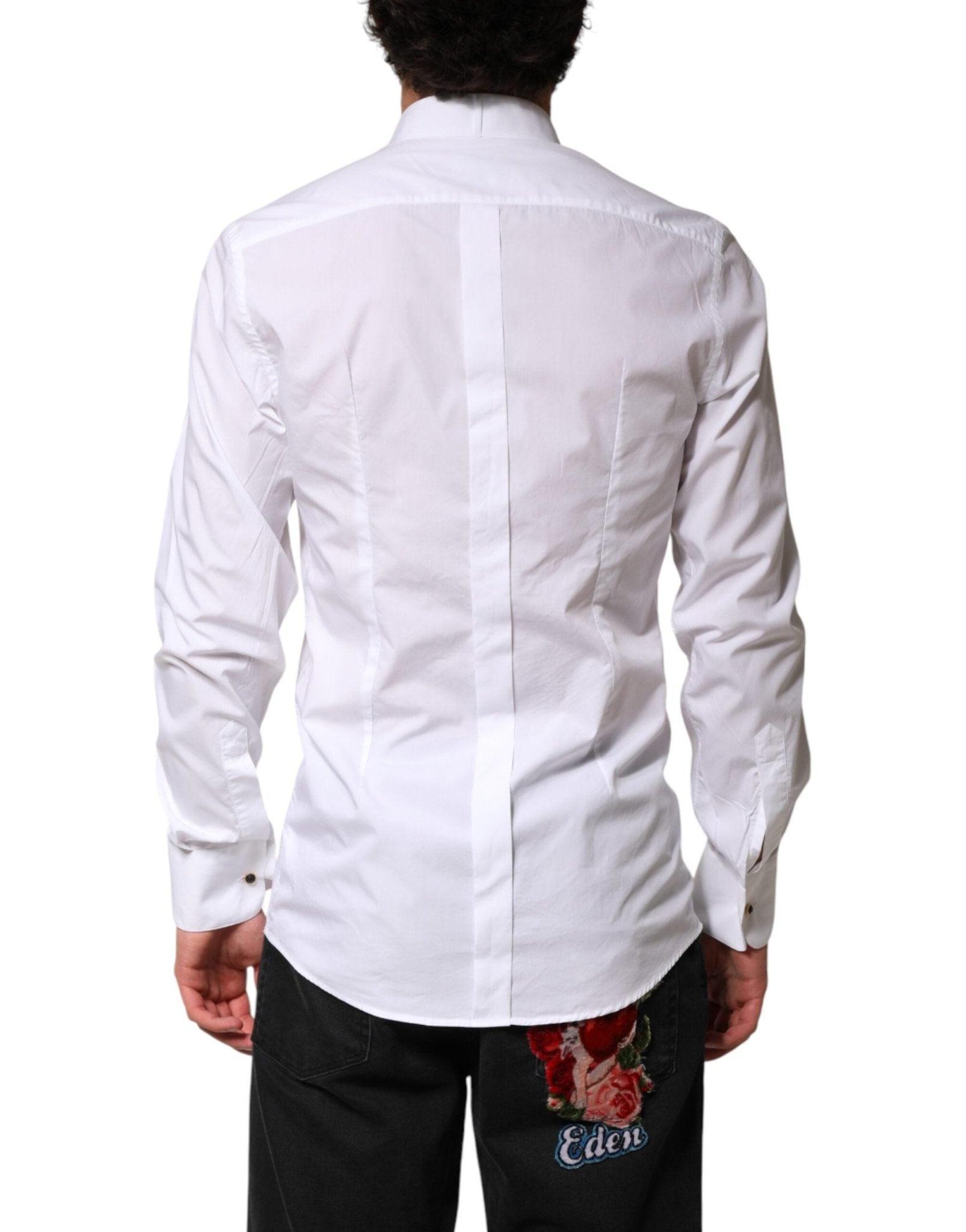 Dolce & Gabbana White GOLD Long Sleeves Formal Dress Shirt - RIMODA