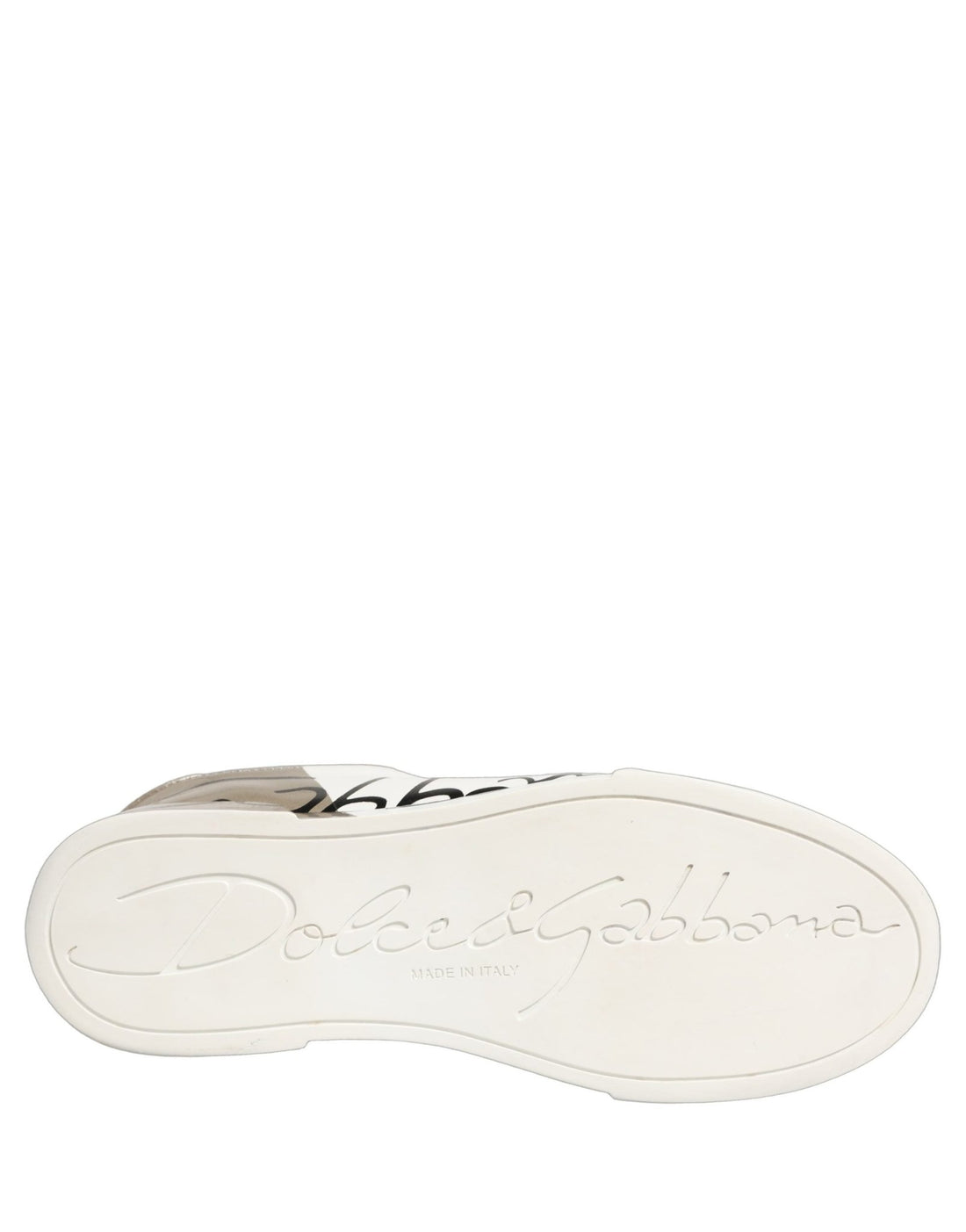 Dolce & Gabbana White Gold Low Top Leather Sneakers Shoes - RIMODA