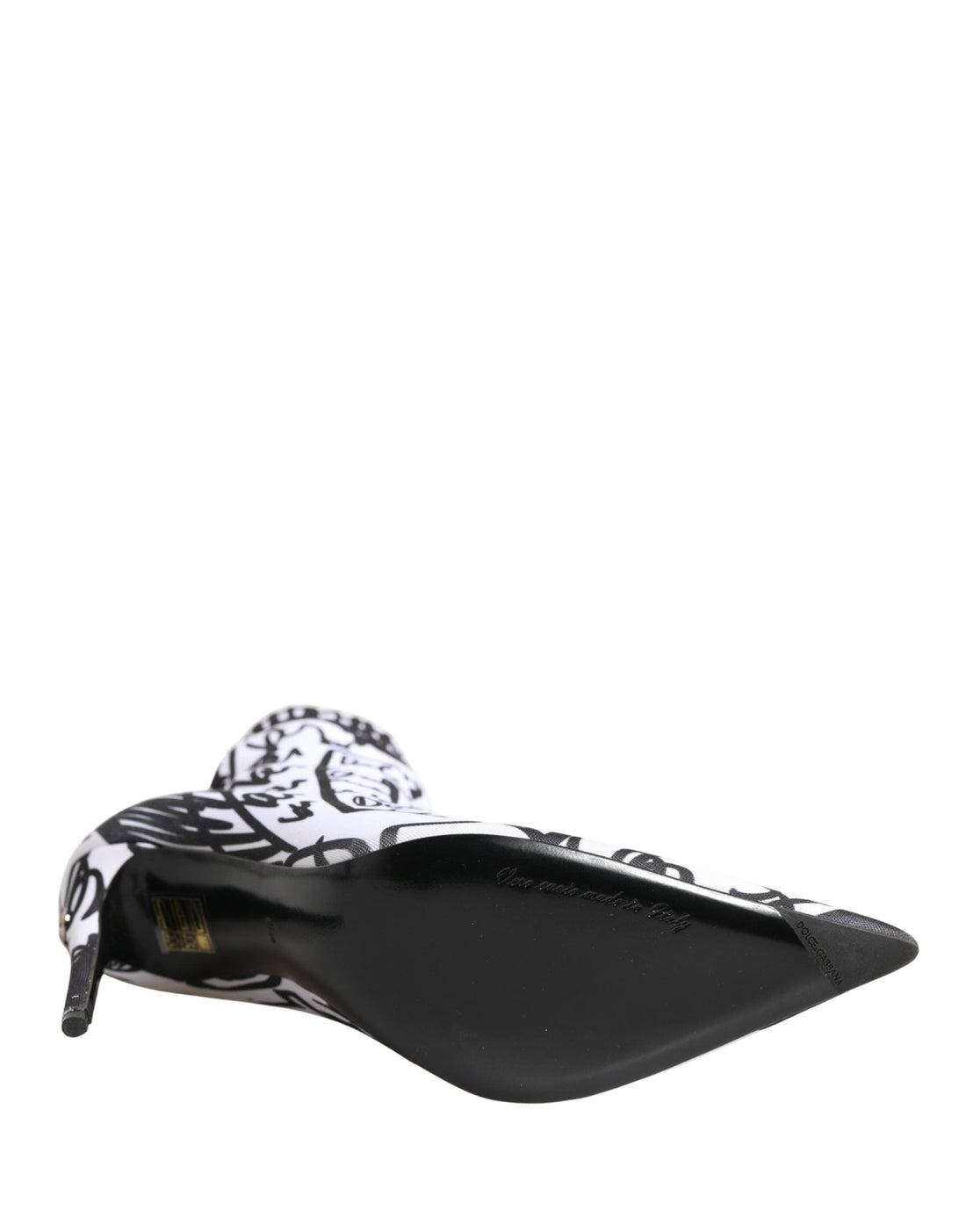 Dolce & Gabbana White Graffiti Stretch Ankle Boots Shoes - RIMODA