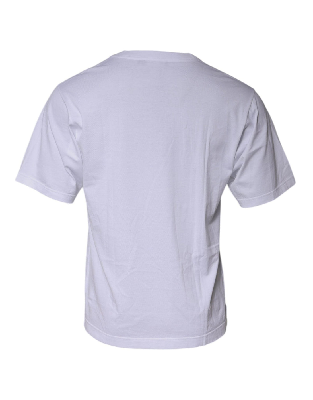Dolce & Gabbana White Graphic Print Cotton Crew Neck T-shirt - RIMODA