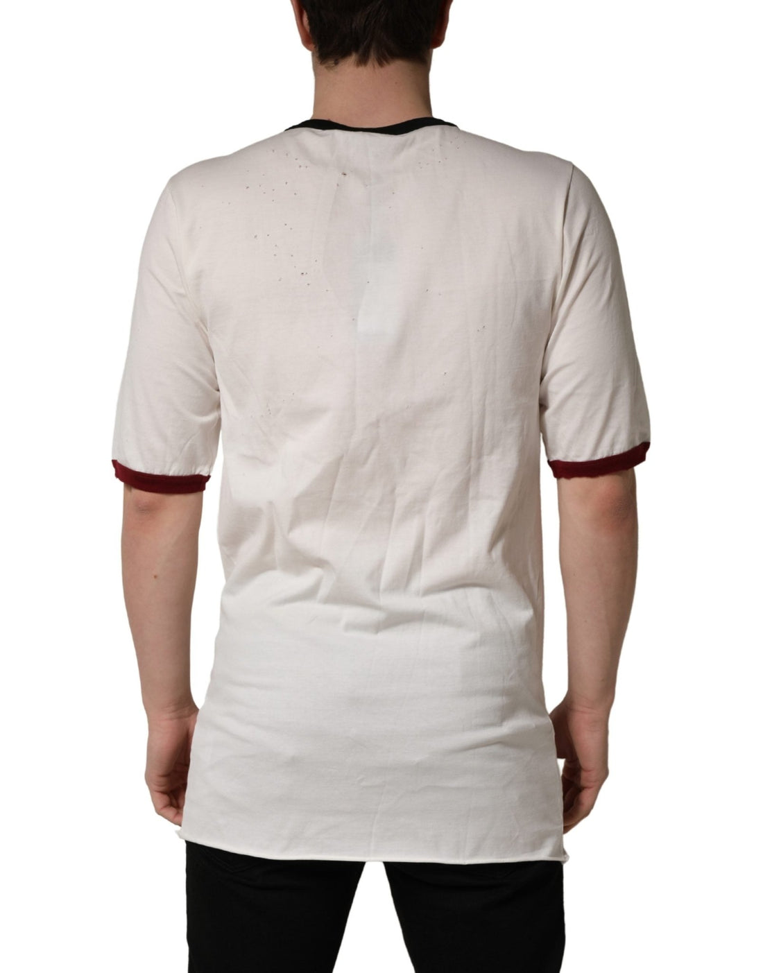 Dolce & Gabbana White King Of Love Print Cotton Men Jersey T-shirt - RIMODA