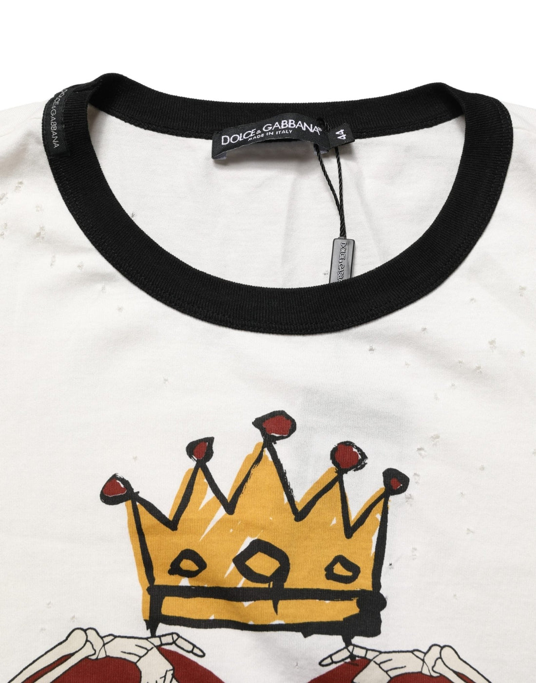 Dolce & Gabbana White King Of Love Print Cotton Men Jersey T-shirt - RIMODA
