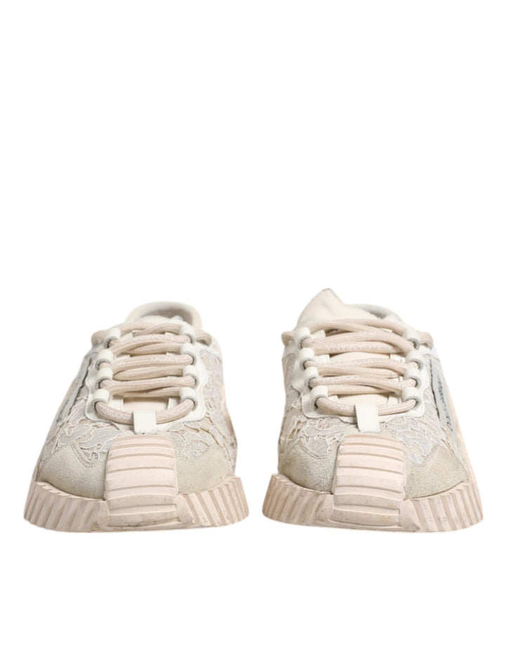 Dolce & Gabbana White Lace NS1 Low Top Sneaker Sports Shoes - RIMODA