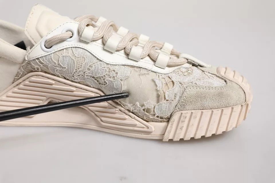 Dolce & Gabbana White Lace NS1 Low Top Sneaker Sports Shoes - RIMODA