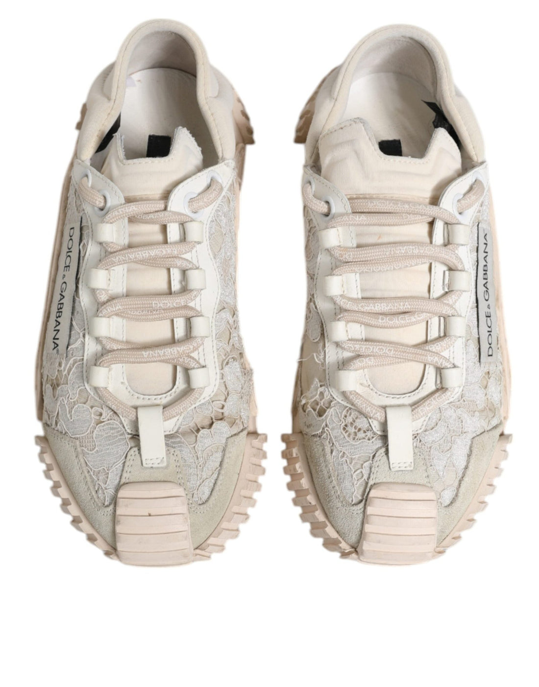 Dolce & Gabbana White Lace NS1 Low Top Sneaker Sports Shoes - RIMODA