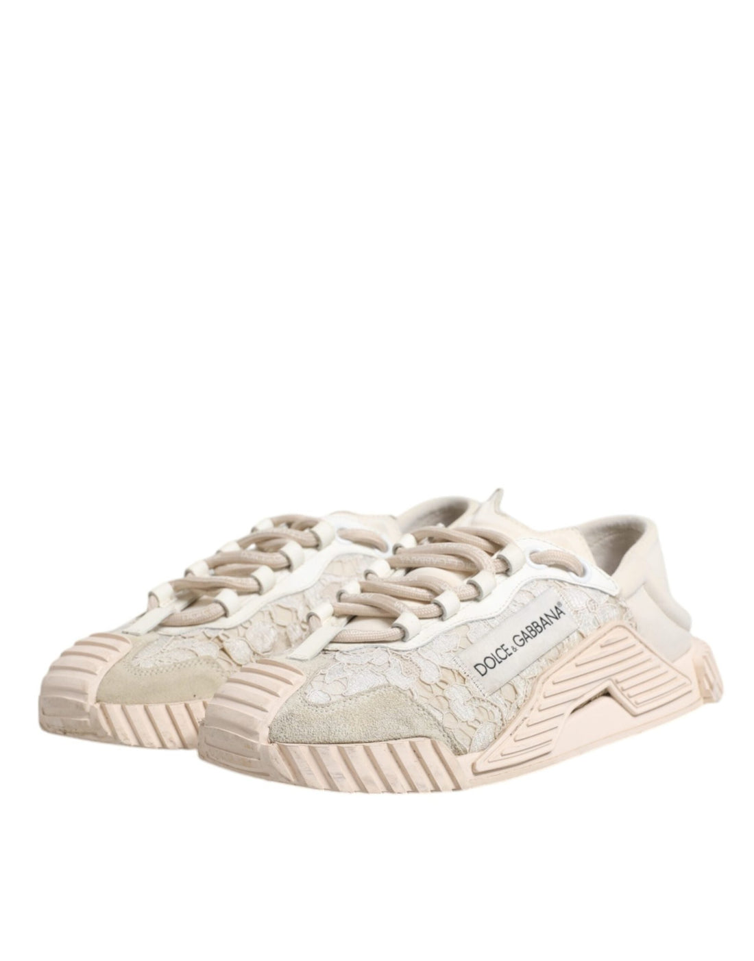 Dolce & Gabbana White Lace NS1 Low Top Sneaker Sports Shoes - RIMODA