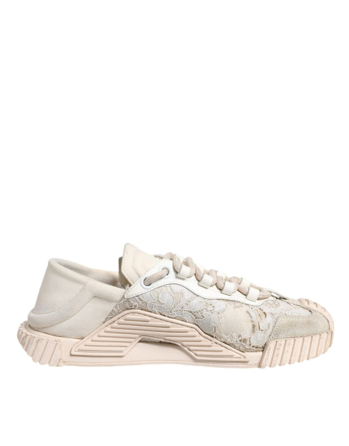 Dolce & Gabbana White Lace NS1 Low Top Sneaker Sports Shoes - RIMODA