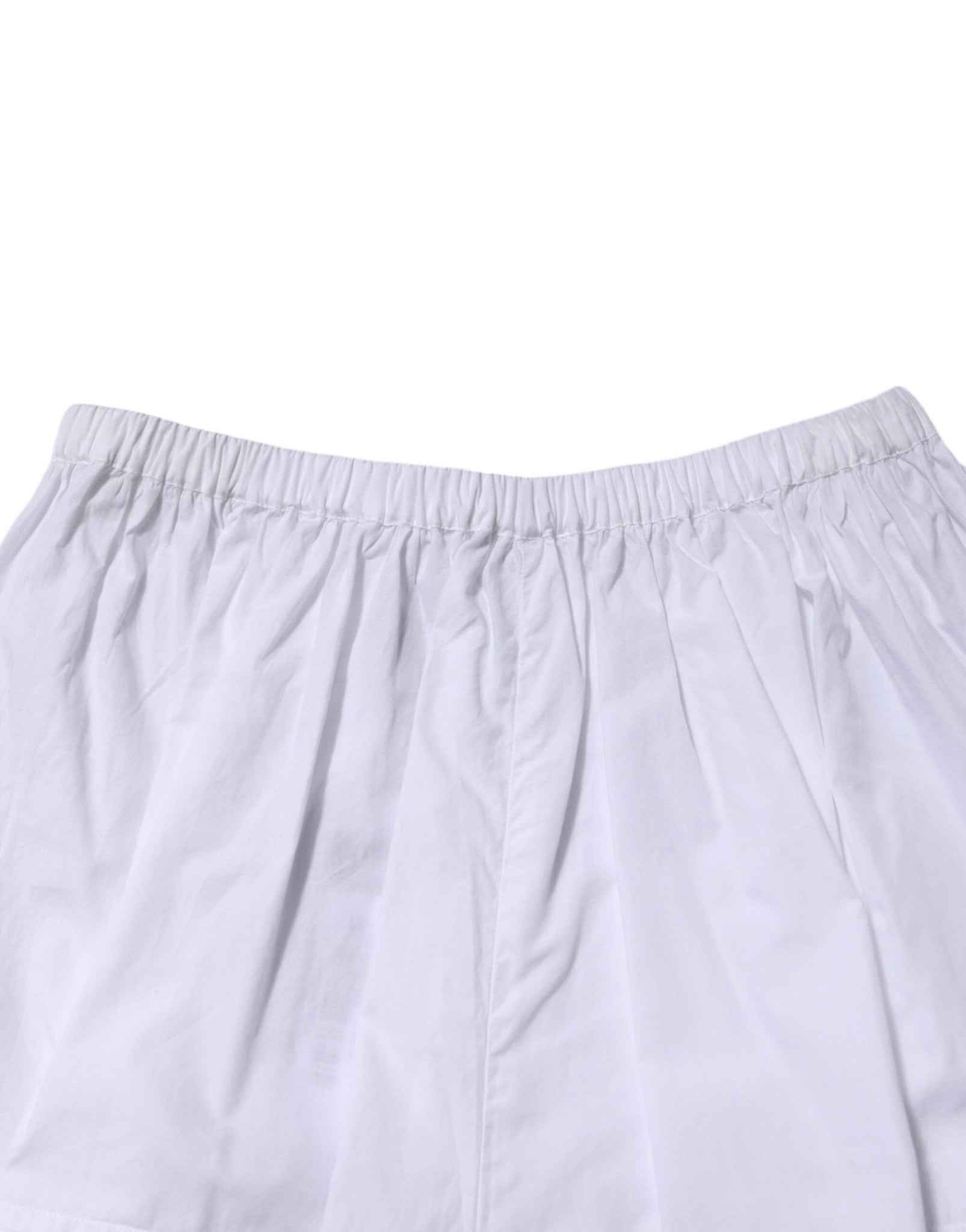 Dolce & Gabbana White Lace Paneled Cotton High Waisted Shorts - RIMODA