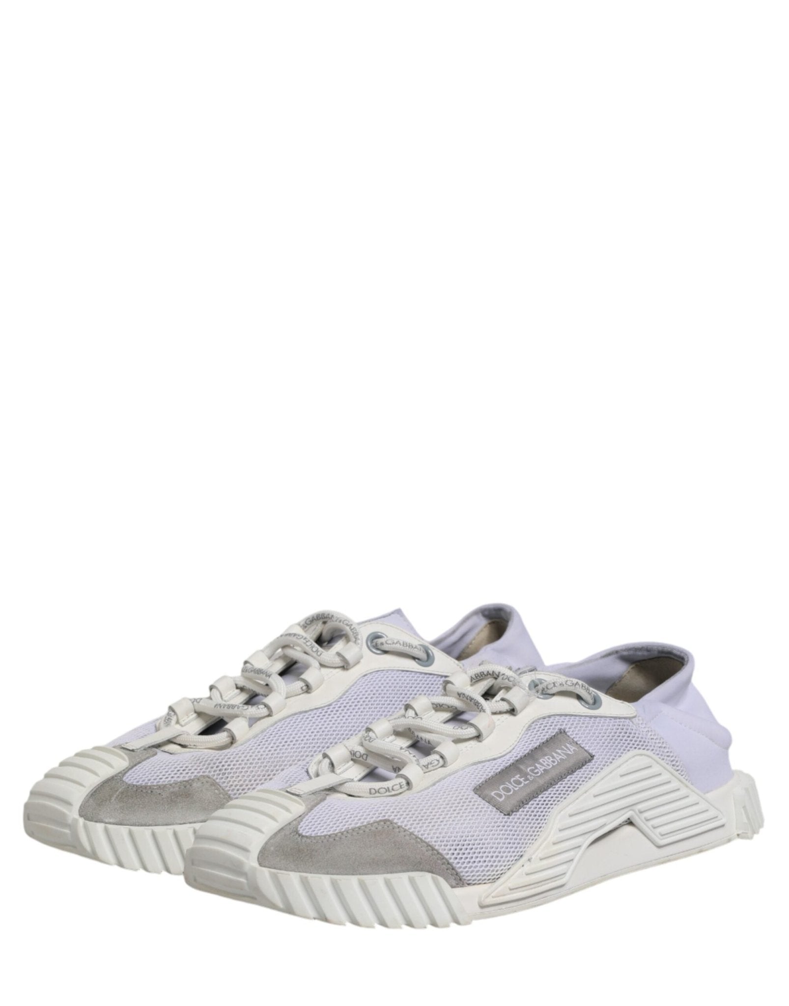 Dolce & Gabbana White Lace Up Low Top NS1 Sneakers Men Shoes - RIMODA