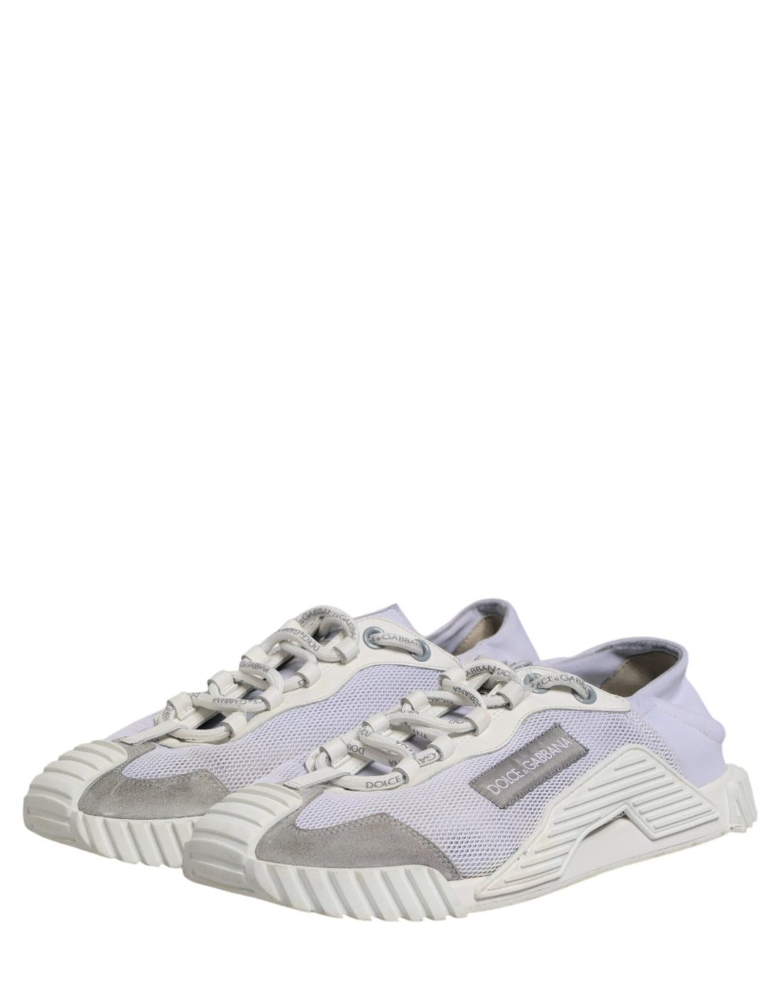 Dolce & Gabbana White Lace Up Low Top NS1 Sneakers Men Shoes - RIMODA