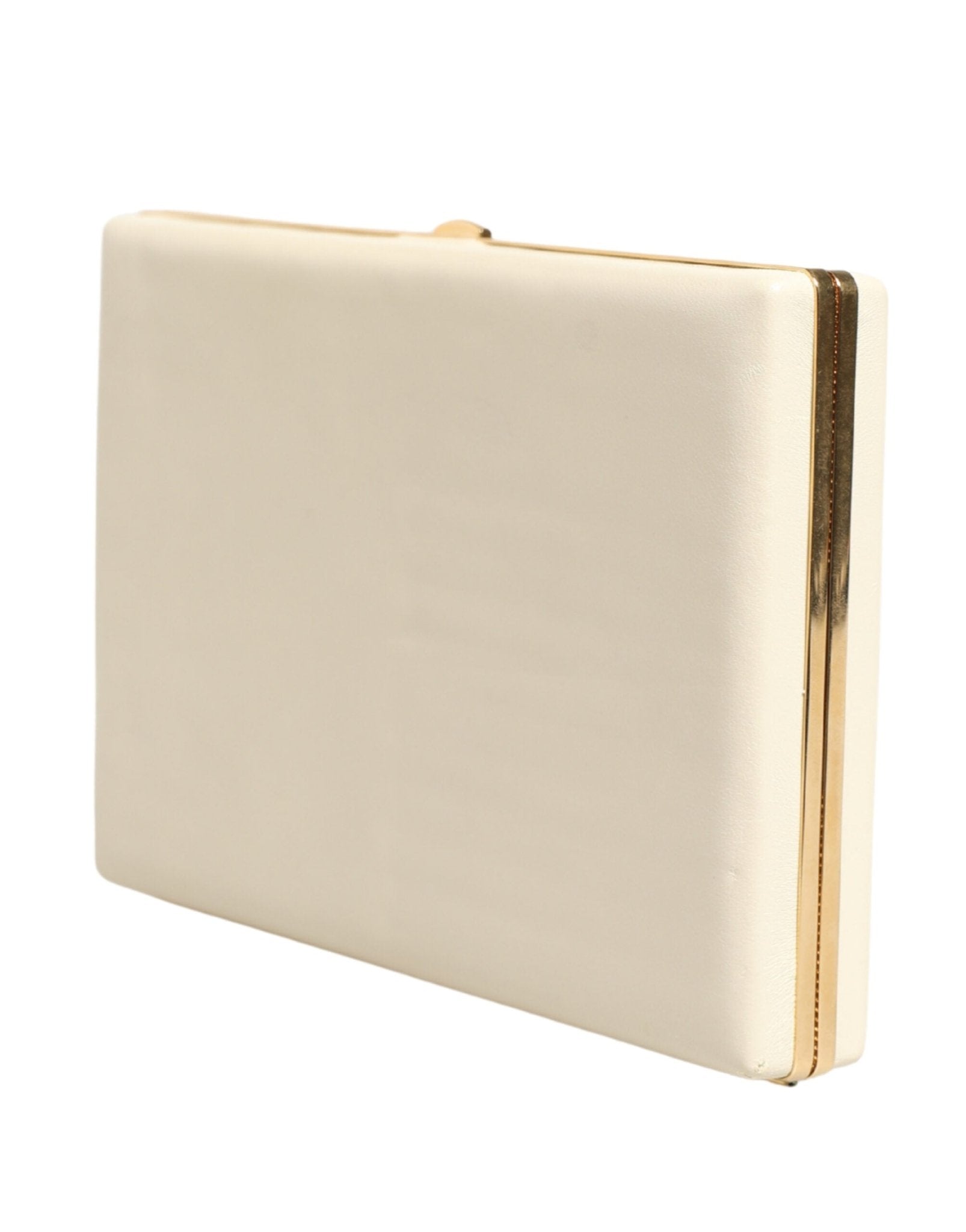 Dolce & Gabbana White Lambskin Leather Clutch Evening Women Purse Bag - RIMODA