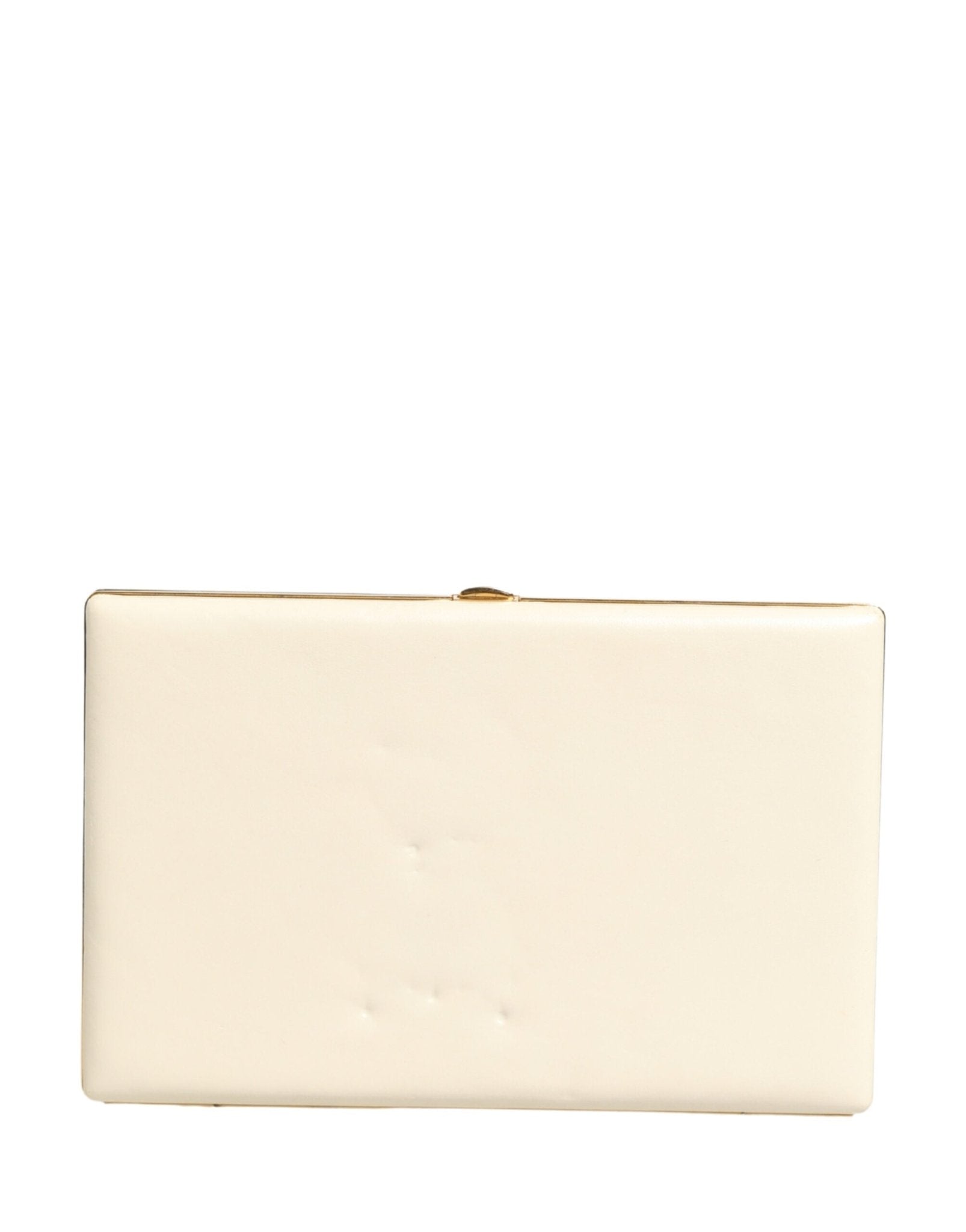 Dolce & Gabbana White Lambskin Leather Clutch Evening Women Purse Bag - RIMODA