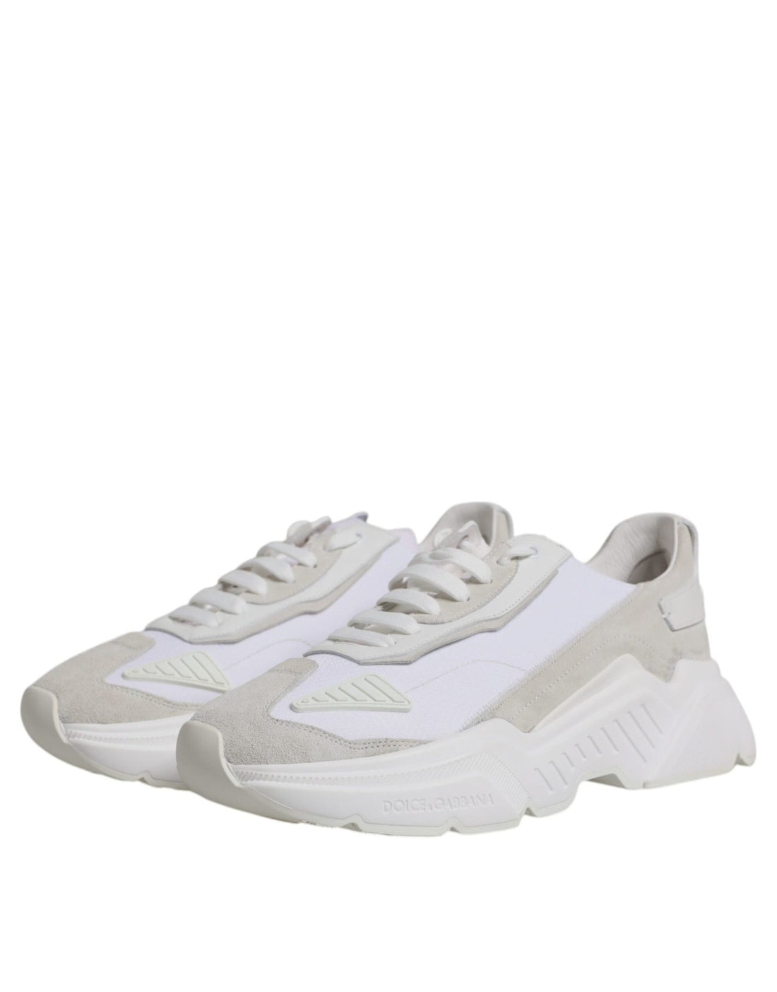Dolce & Gabbana White Leather Daymaster Low Top Sneaker Shoes - RIMODA