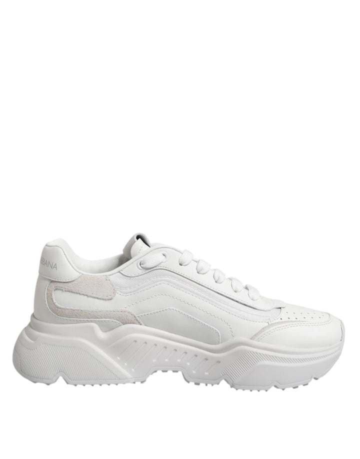 Dolce & Gabbana White Leather Daymaster Low Top Sneakers Shoes - RIMODA