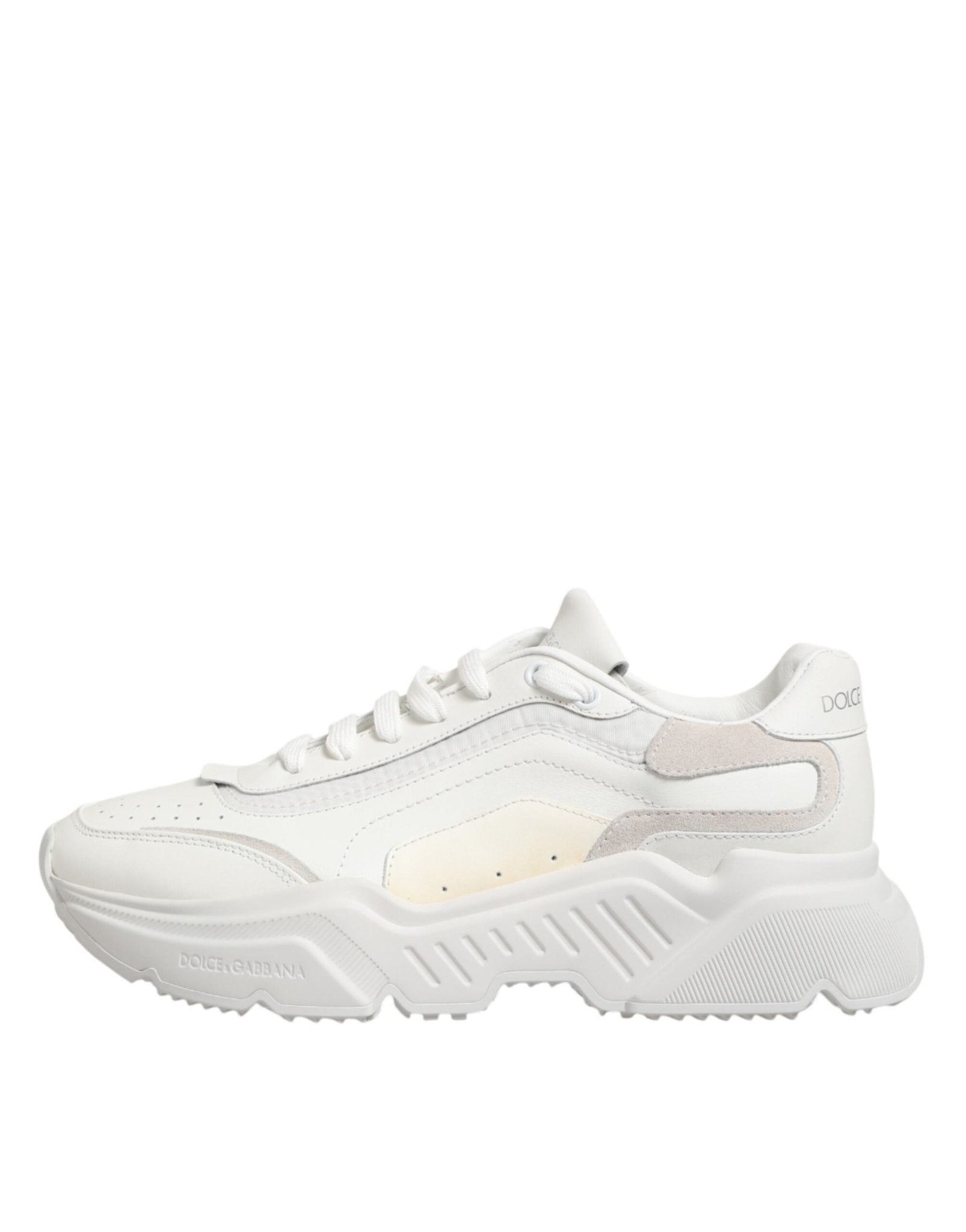 Dolce & Gabbana White Leather Daymaster Low Top Sneakers Shoes - RIMODA
