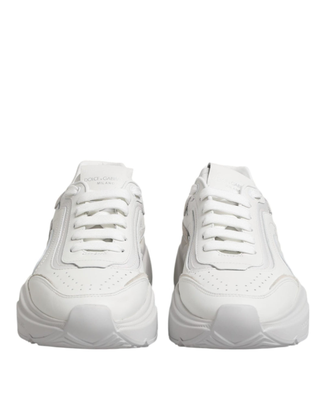 Dolce & Gabbana White Leather Daymaster Low Top Sneakers Shoes - RIMODA