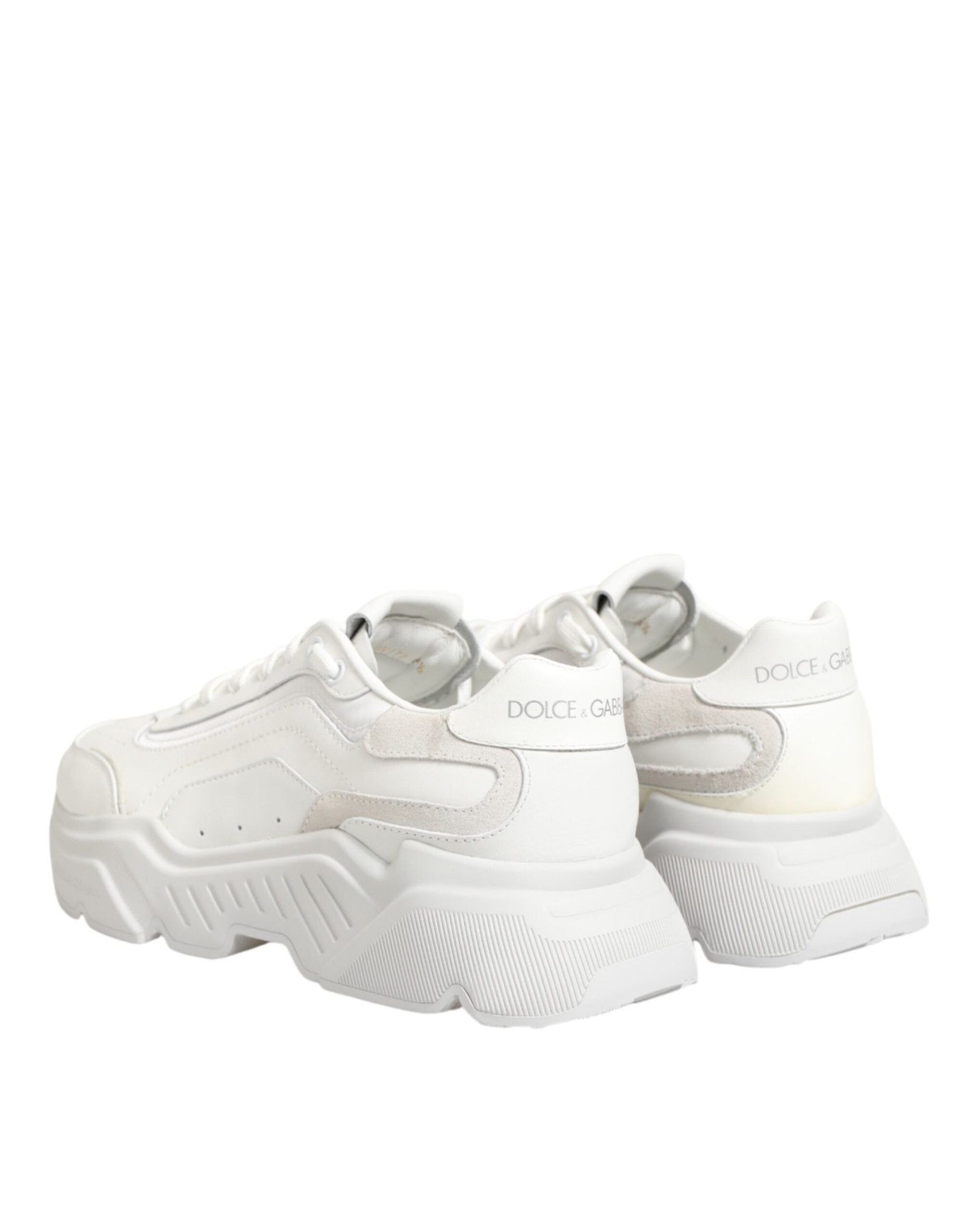Dolce & Gabbana White Leather Daymaster Low Top Sneakers Shoes - RIMODA