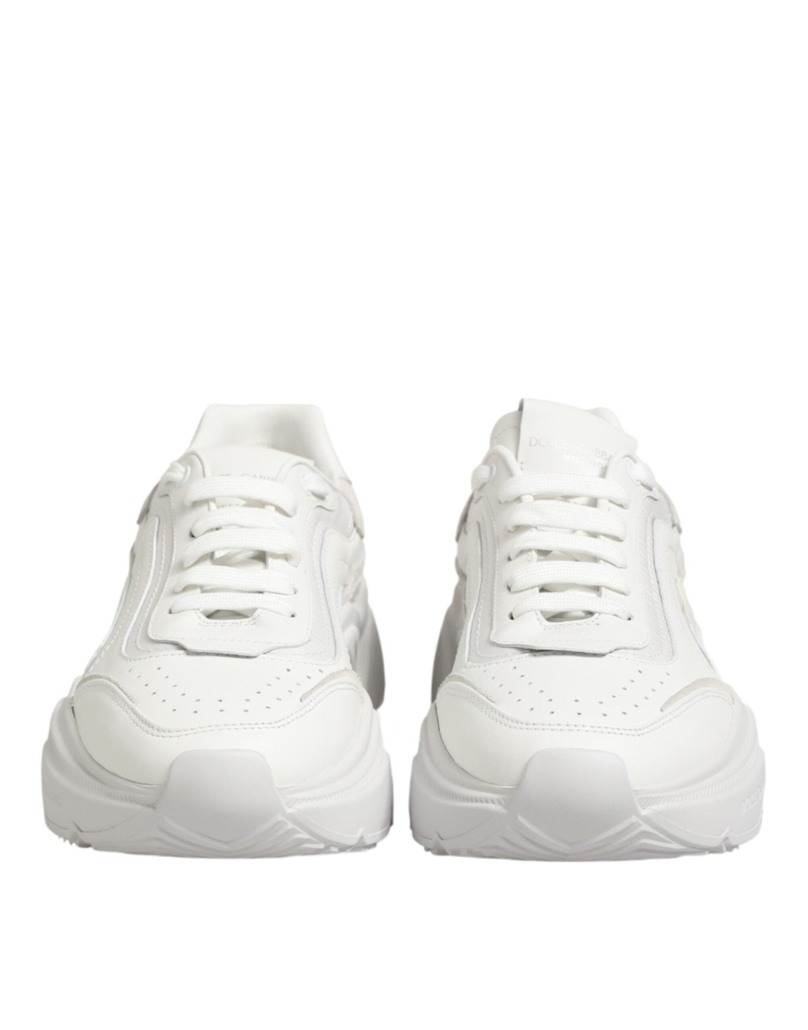 Dolce & Gabbana White Leather Daymaster Low Top Sneakers Shoes - RIMODA