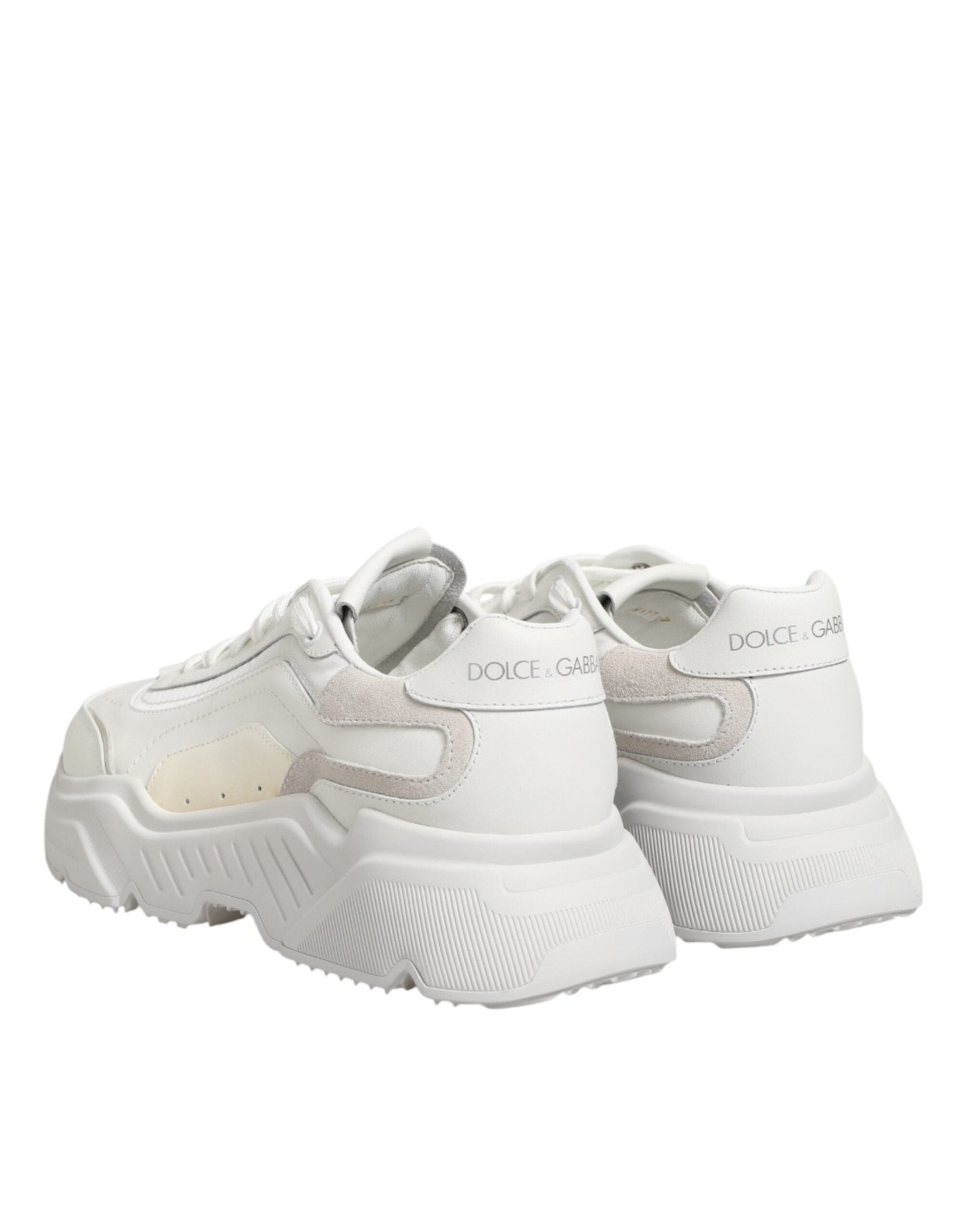 Dolce & Gabbana White Leather Daymaster Low Top Sneakers Shoes - RIMODA