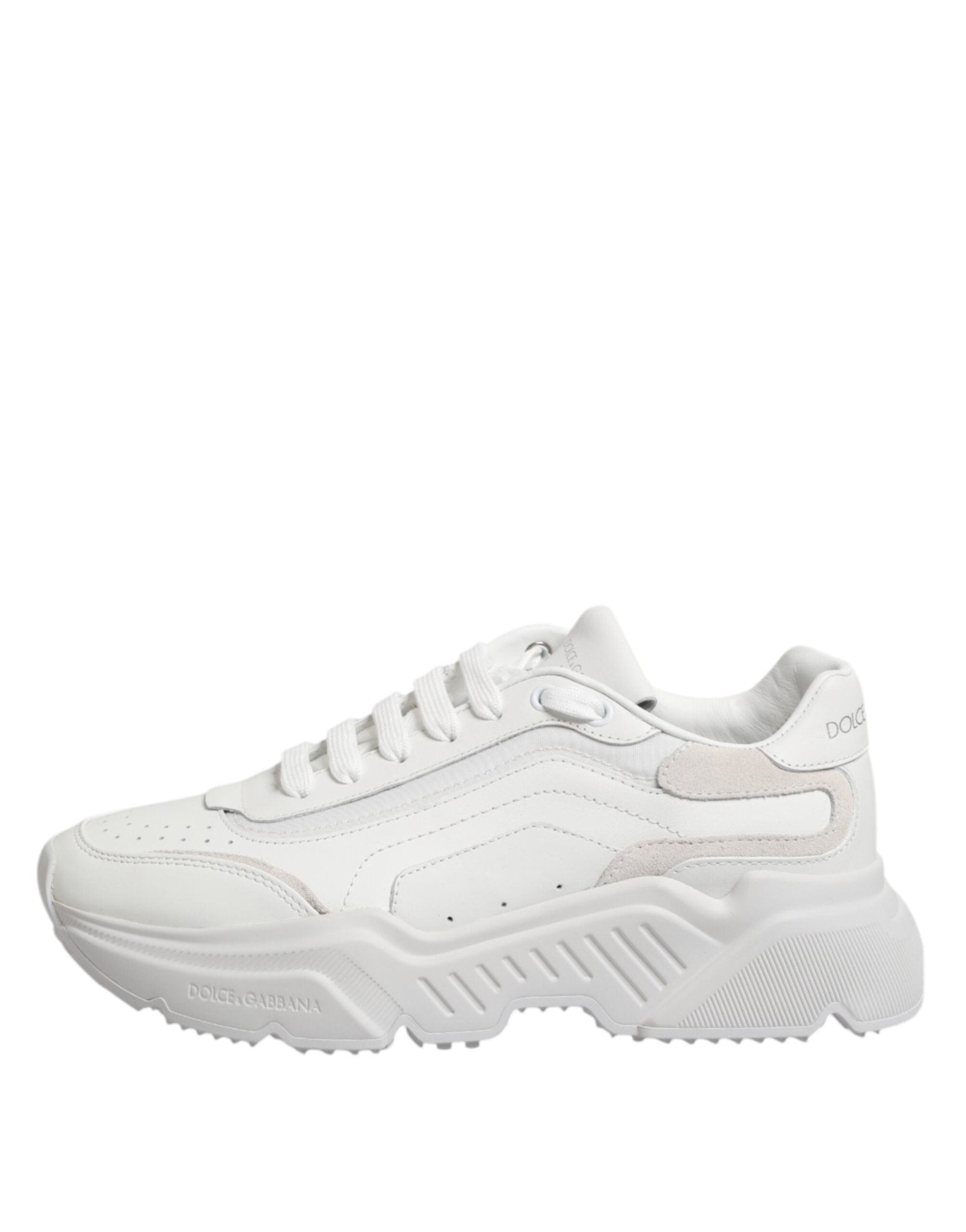 Dolce & Gabbana White Leather Daymaster Low Top Sneakers Shoes - RIMODA