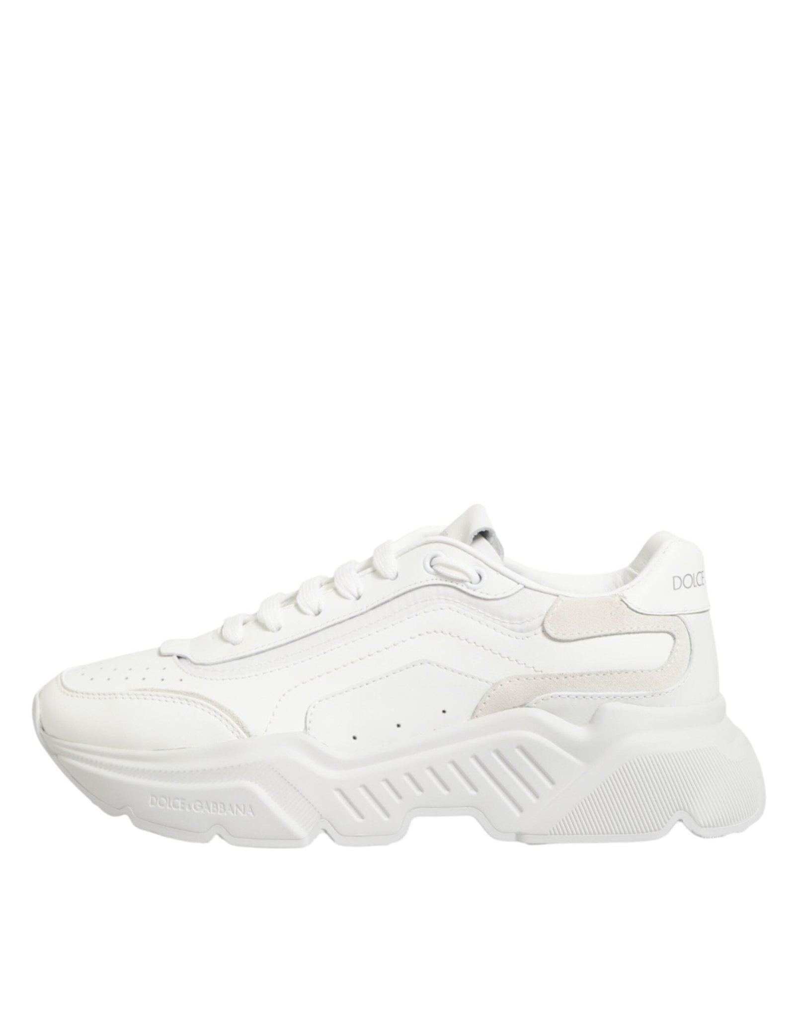 Dolce & Gabbana White Leather Daymaster Low Top Sneakers Shoes - RIMODA