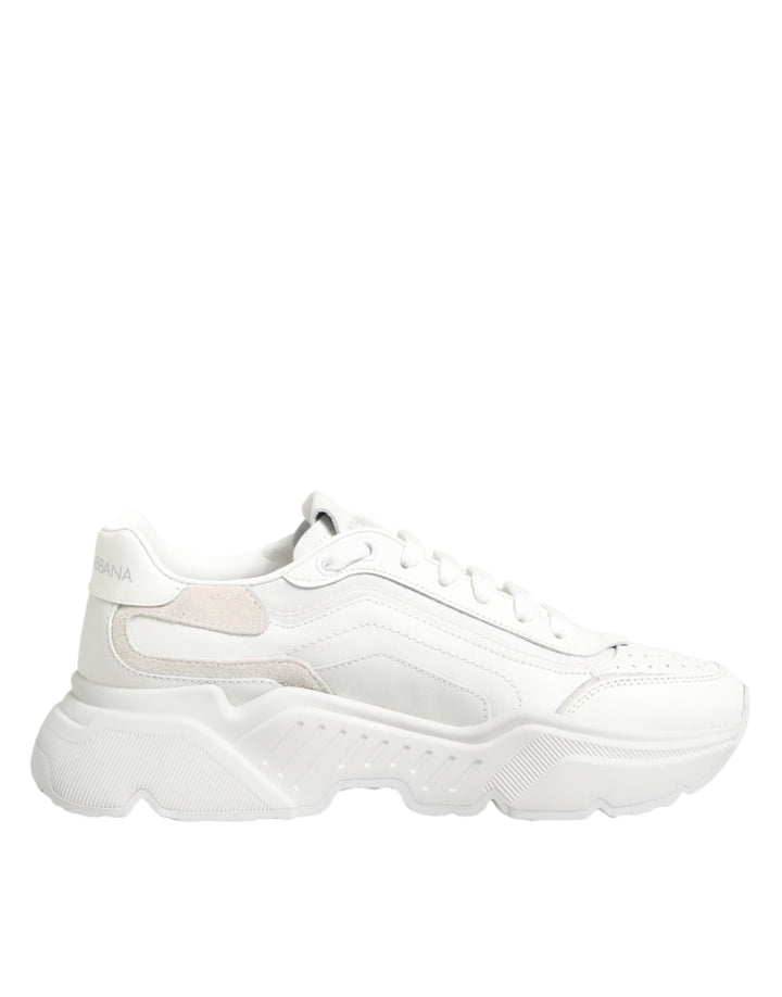Dolce & Gabbana White Leather Daymaster Low Top Sneakers Shoes - RIMODA