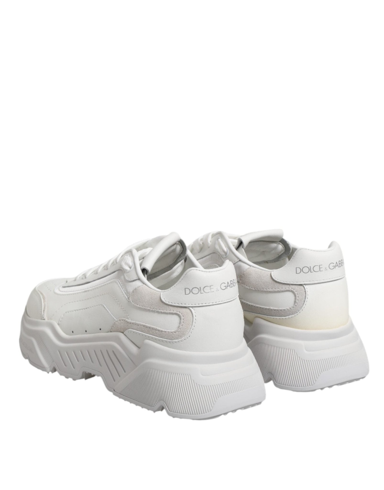 Dolce & Gabbana White Leather Daymaster Low Top Sneakers Shoes - RIMODA