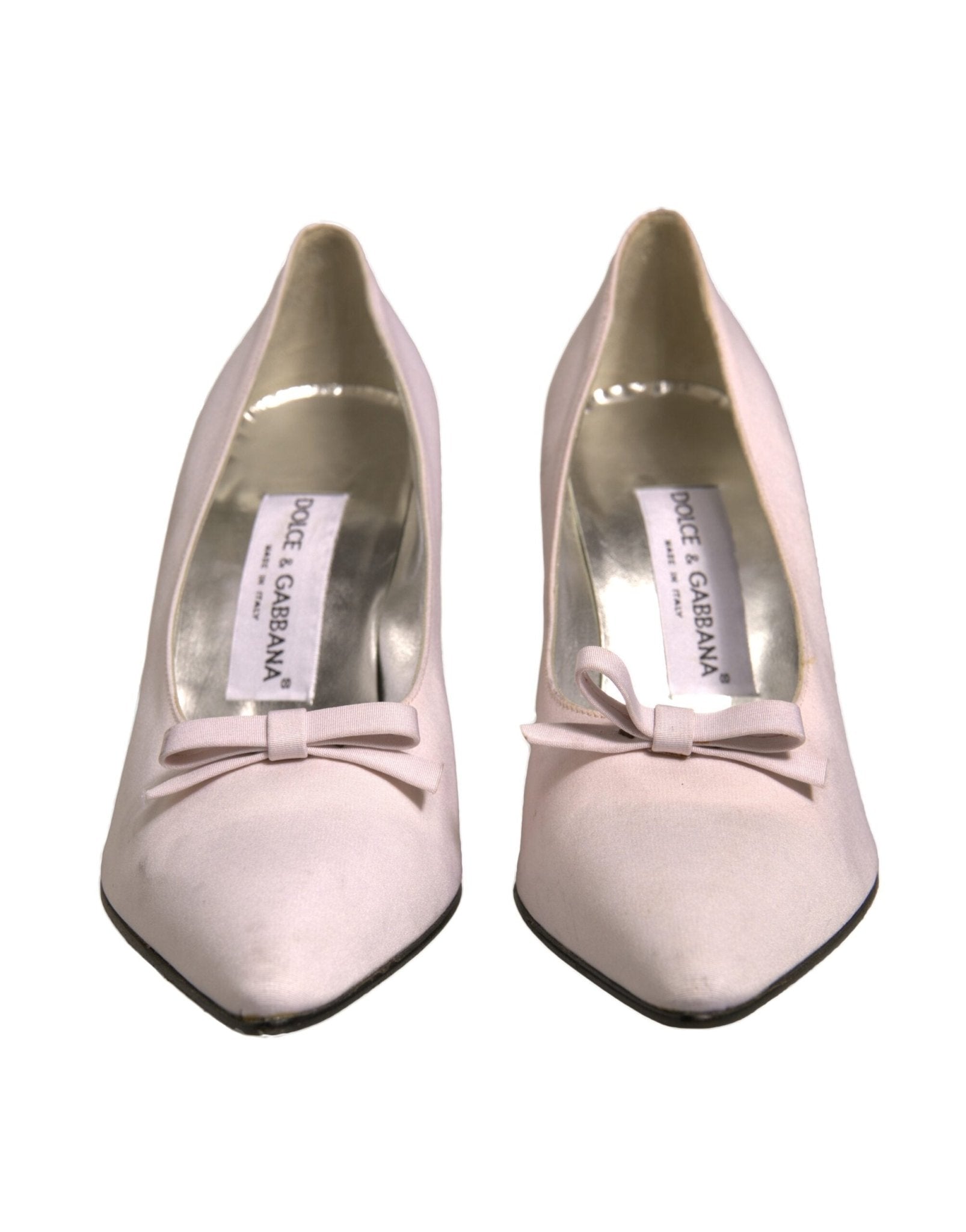 Dolce & Gabbana White Leather High Heels Women Pumps Shoes - RIMODA
