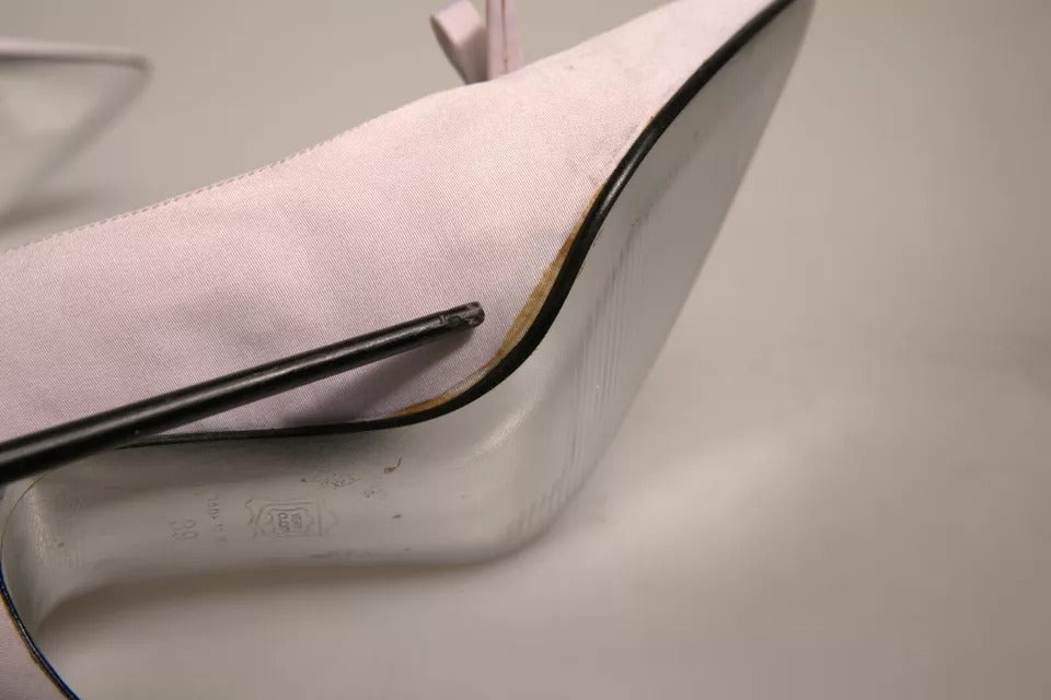 Dolce & Gabbana White Leather High Heels Women Pumps Shoes - RIMODA