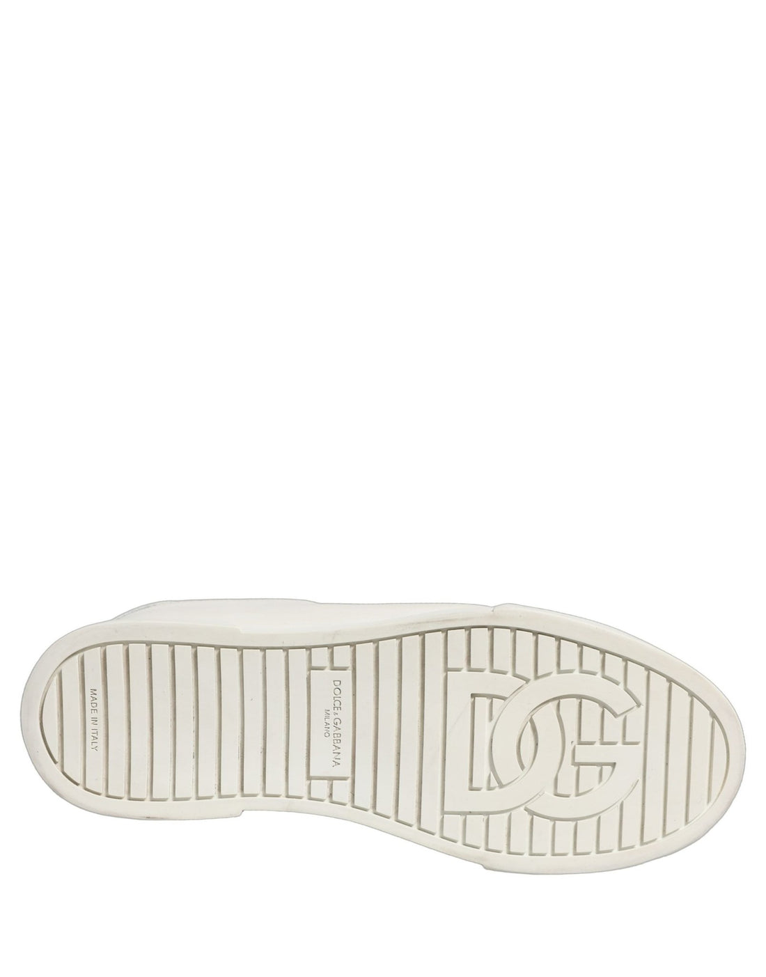 Dolce & Gabbana White Leather Logo Plaque Low Top Sneakers Shoes - RIMODA