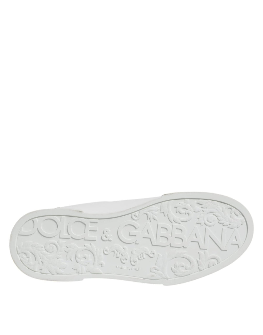 Dolce & Gabbana White Leather Low Top Lace Up Sneakers Shoes - RIMODA