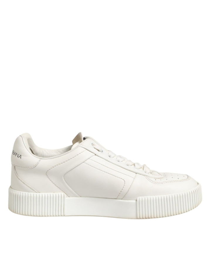 Dolce & Gabbana White Leather MIAMI Low Top Sneakers Shoes - RIMODA
