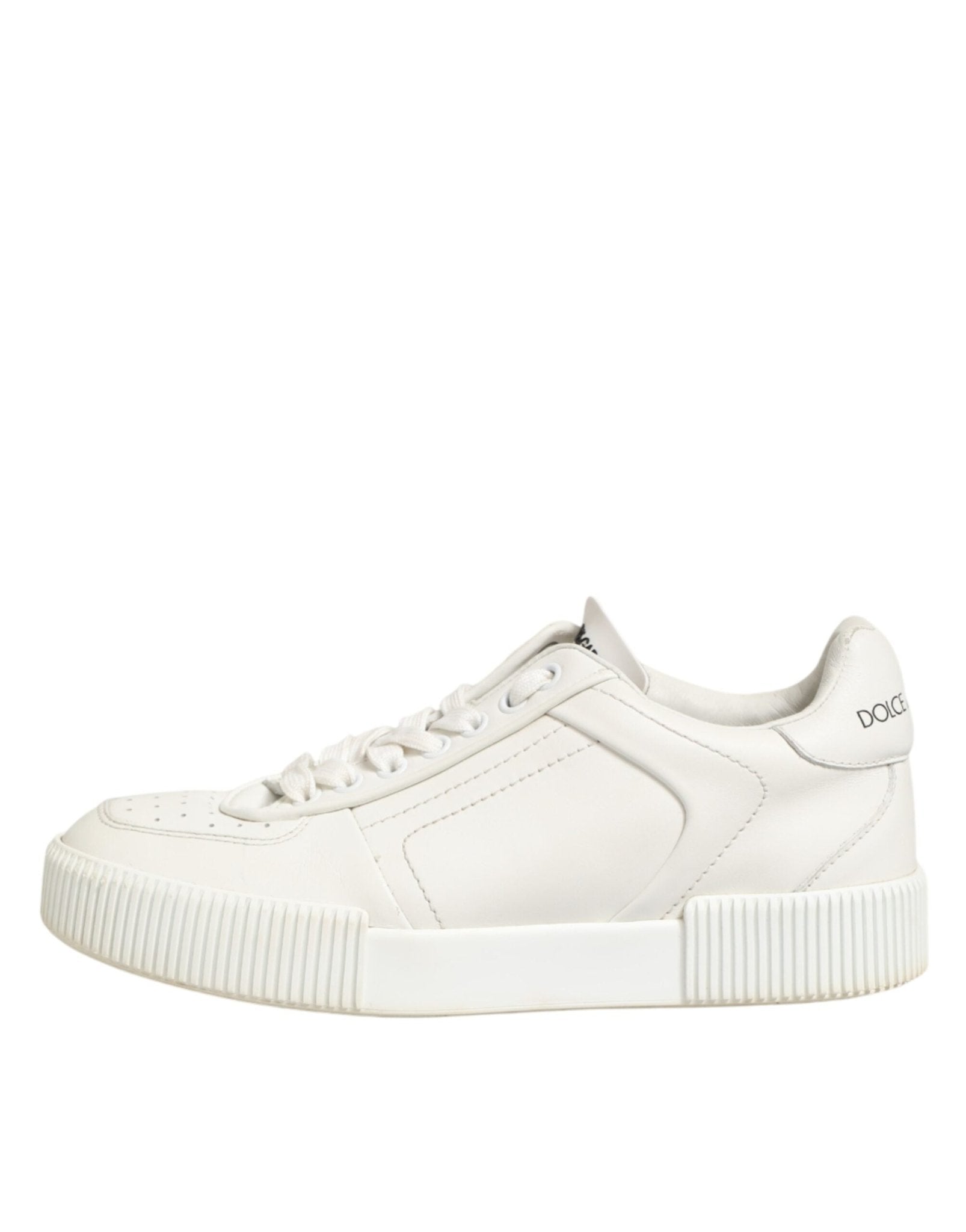 Dolce & Gabbana White Leather MIAMI Low Top Sneakers Shoes - RIMODA
