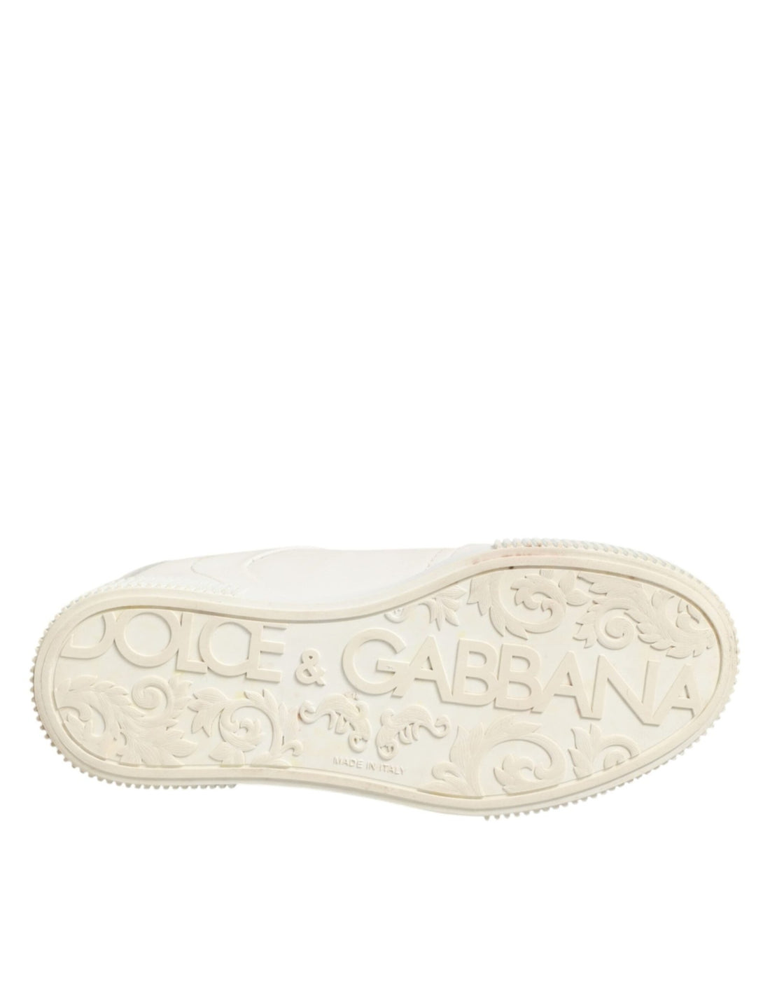 Dolce & Gabbana White Leather MIAMI Low Top Sneakers Shoes - RIMODA
