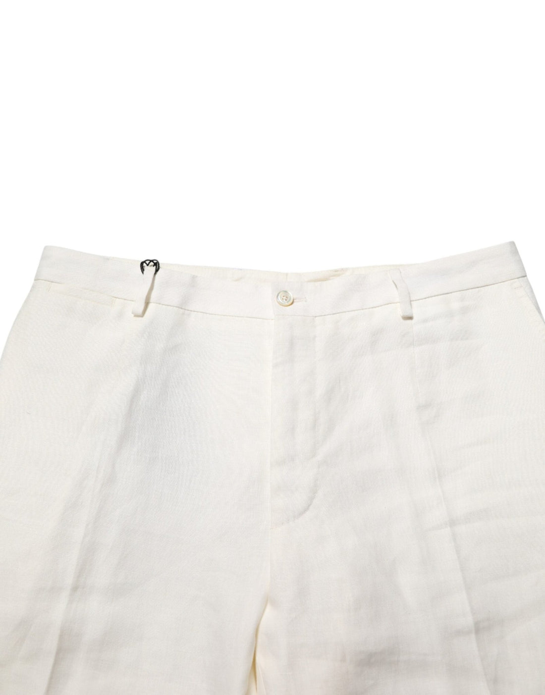 Dolce & Gabbana White Linen Formal Dress Men Trouser Pants - RIMODA