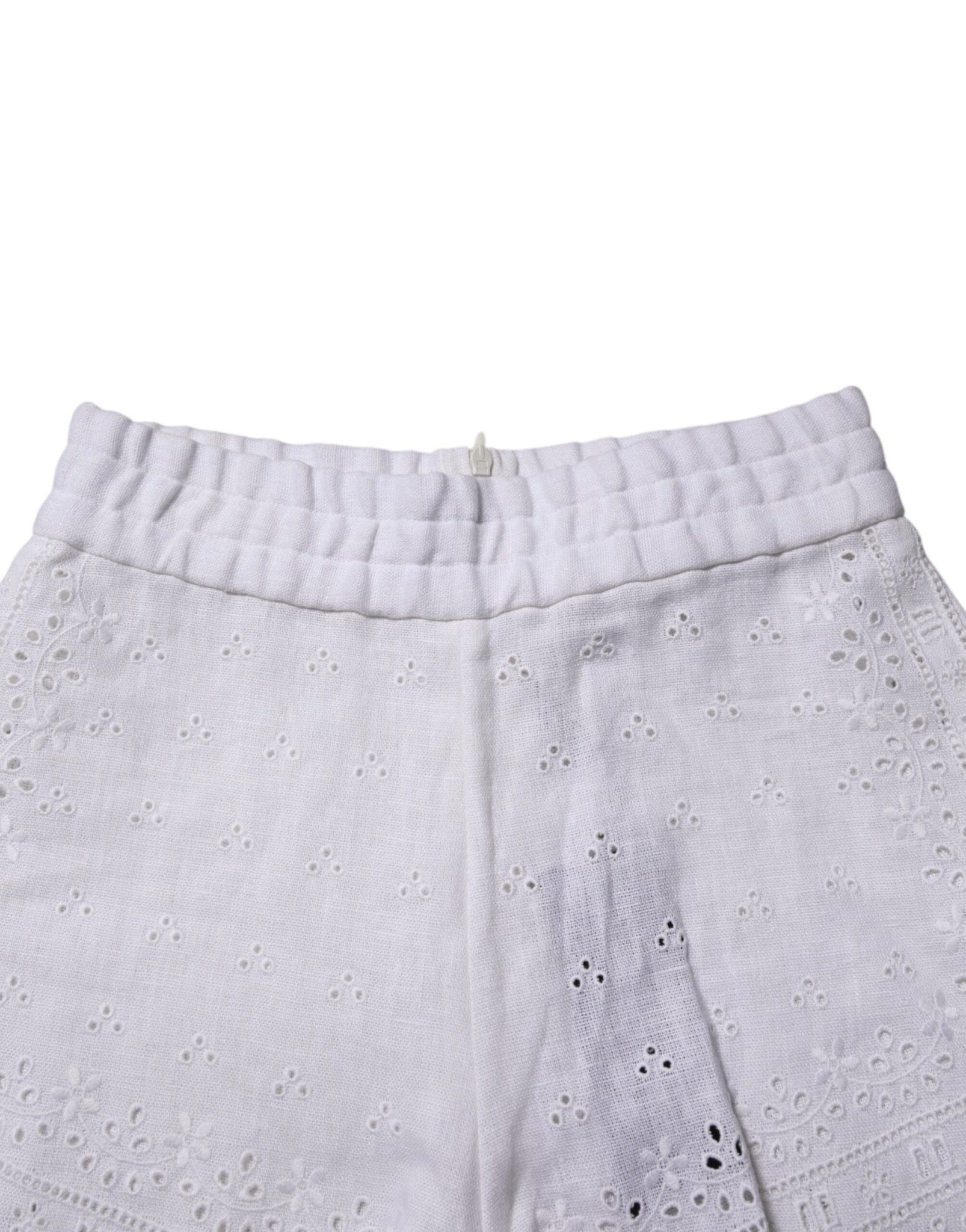 Dolce & Gabbana White Linen High Waisted Hot Pants Shorts - RIMODA