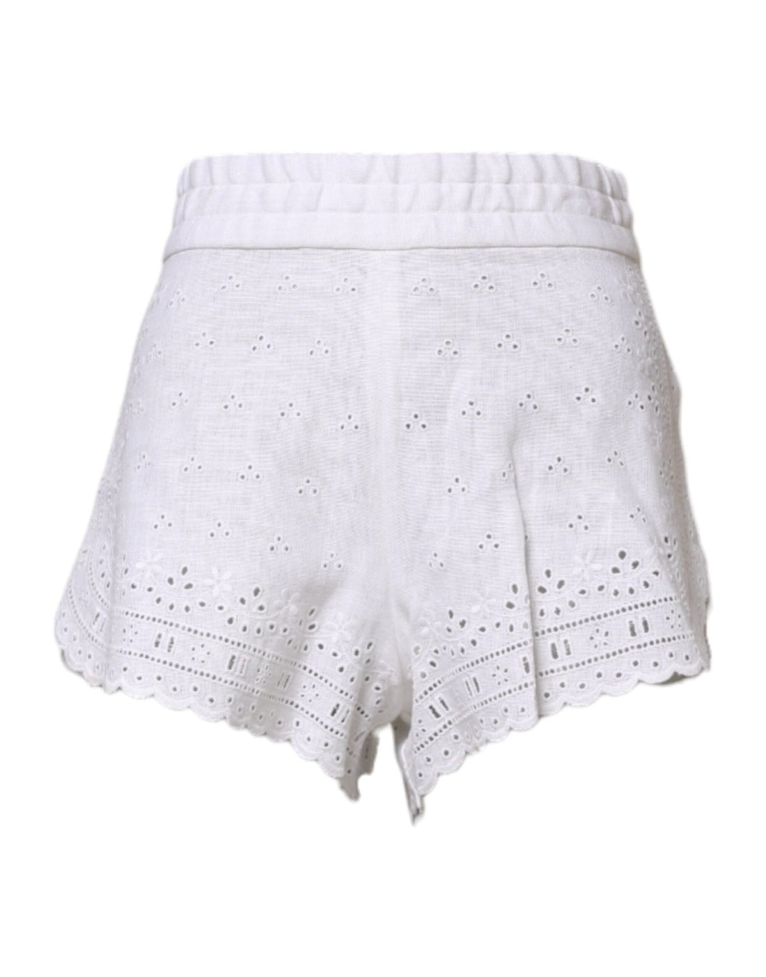 Dolce & Gabbana White Linen High Waisted Hot Pants Shorts - RIMODA