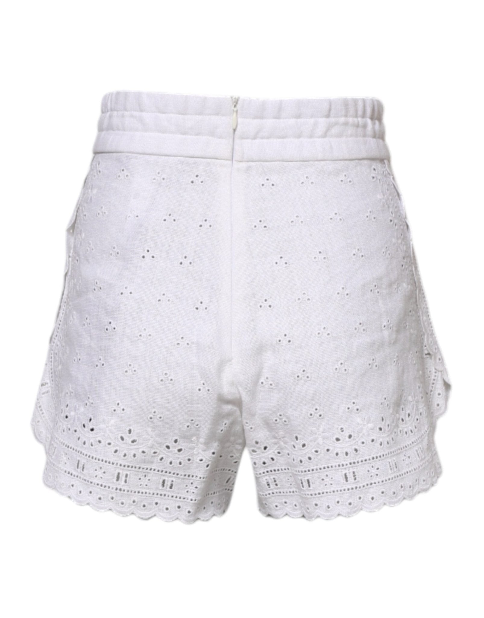 Dolce & Gabbana White Linen High Waisted Hot Pants Shorts - RIMODA