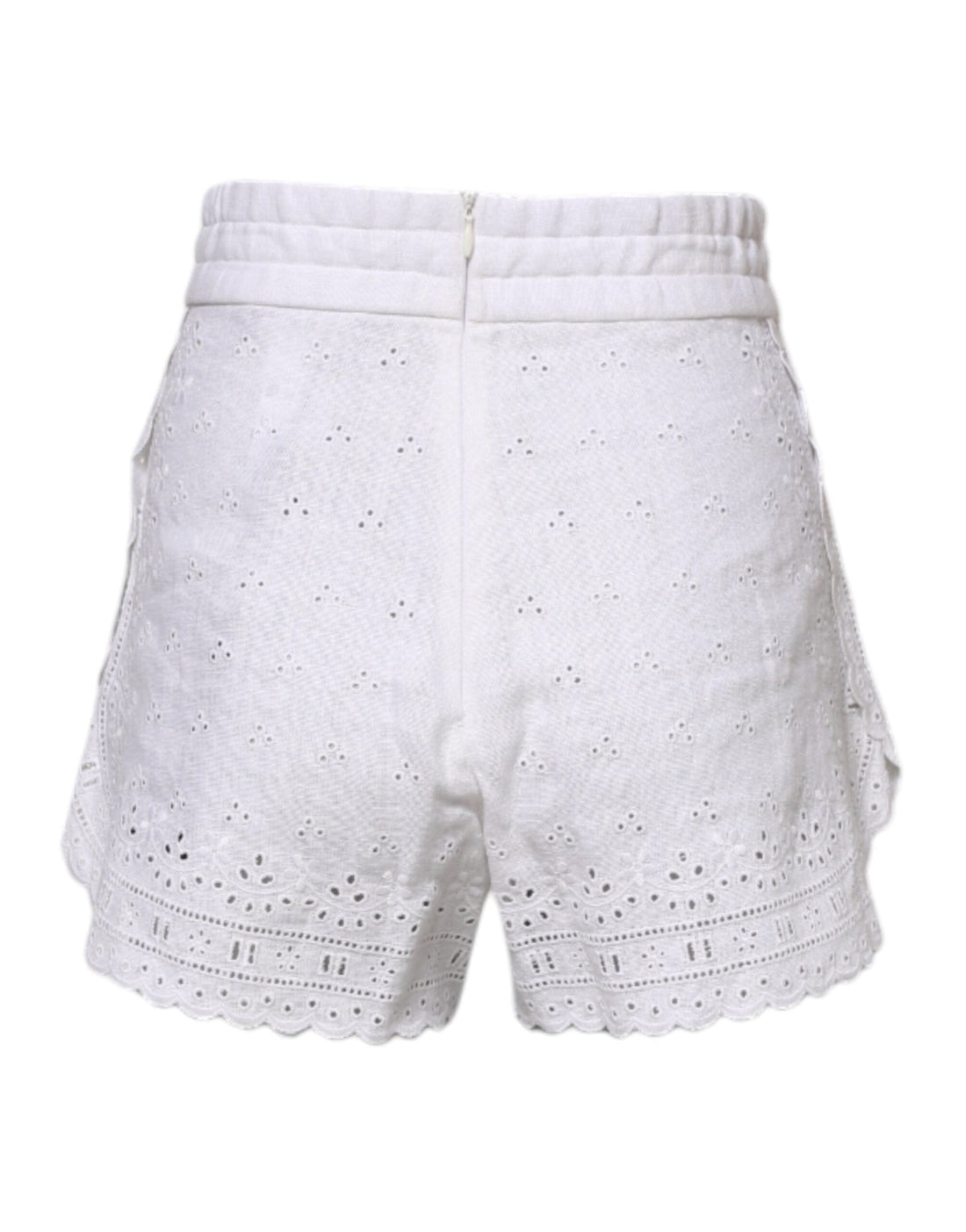 Dolce & Gabbana White Linen High Waisted Hot Pants Shorts - RIMODA