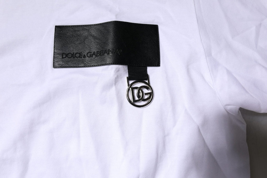 Dolce & Gabbana White Logo Crew Neck Short Sleeves T-shirt - RIMODA