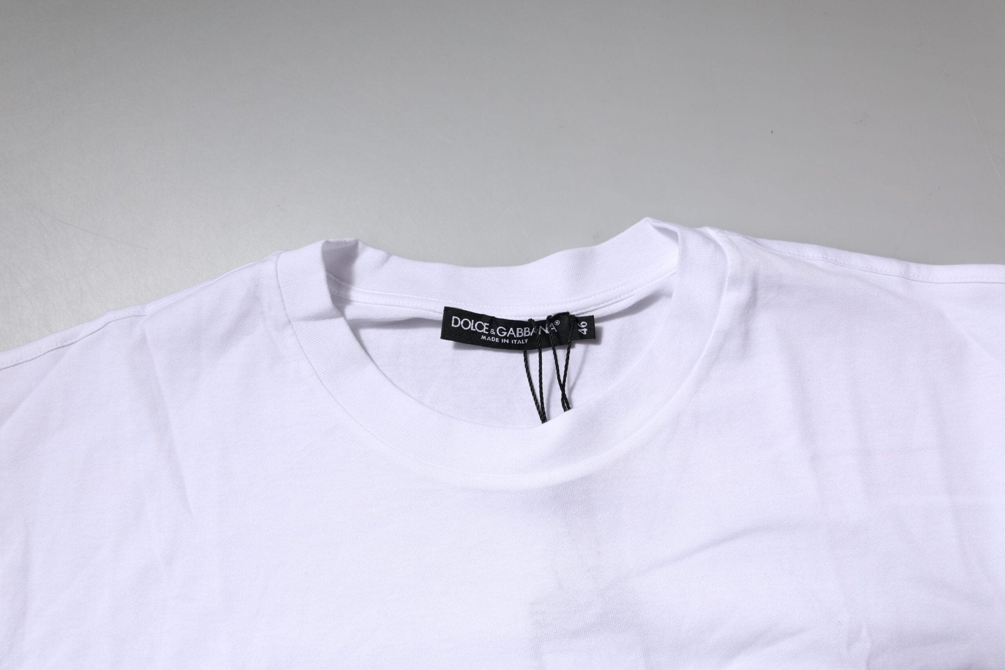 Dolce & Gabbana White Logo Crew Neck Short Sleeves T-shirt - RIMODA