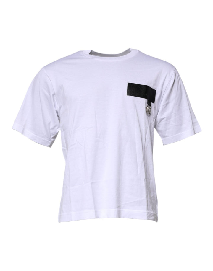 Dolce & Gabbana White Logo Crew Neck Short Sleeves T-shirt - RIMODA
